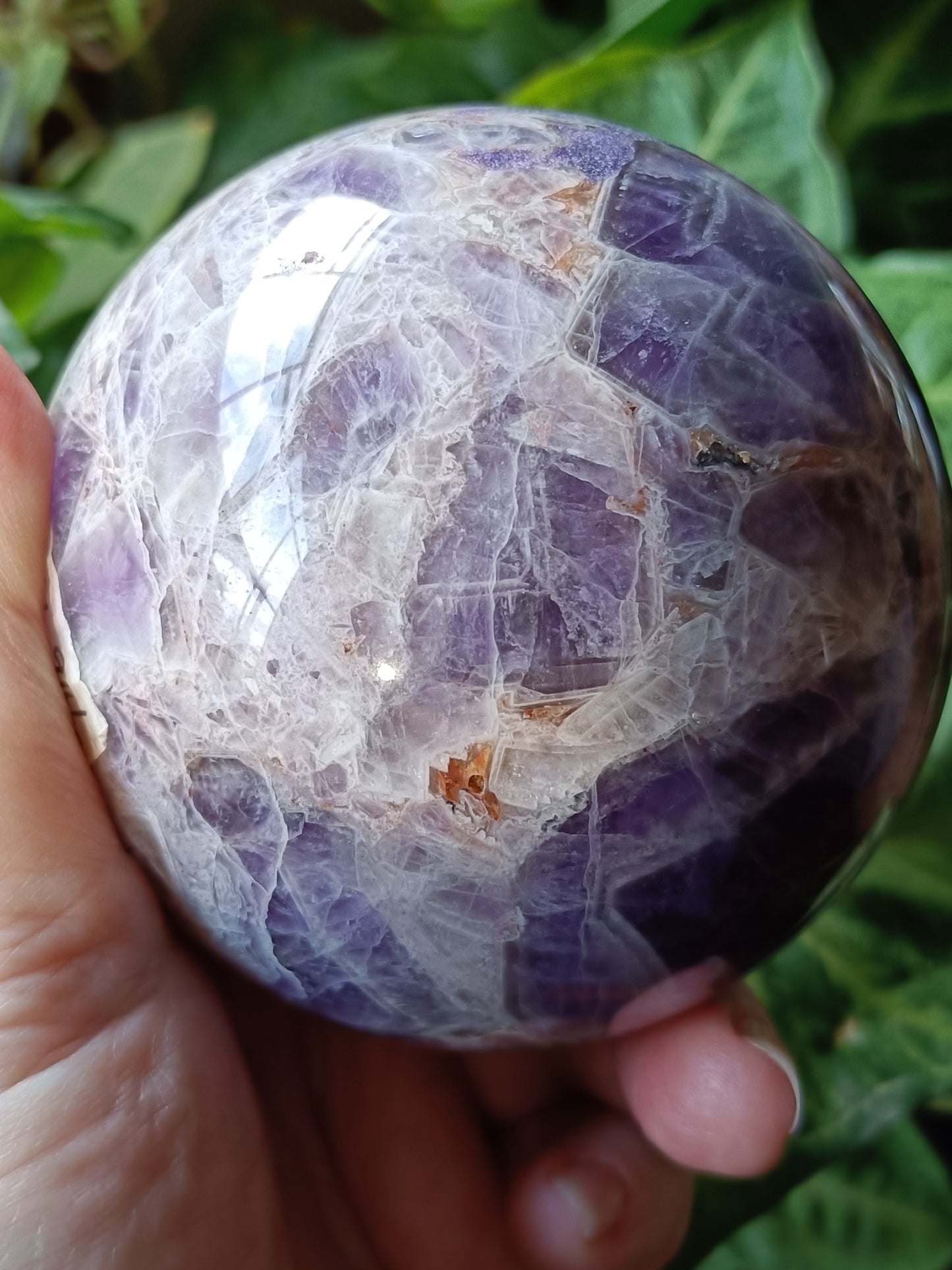 Chevron Amethyst Sphere - 914g
