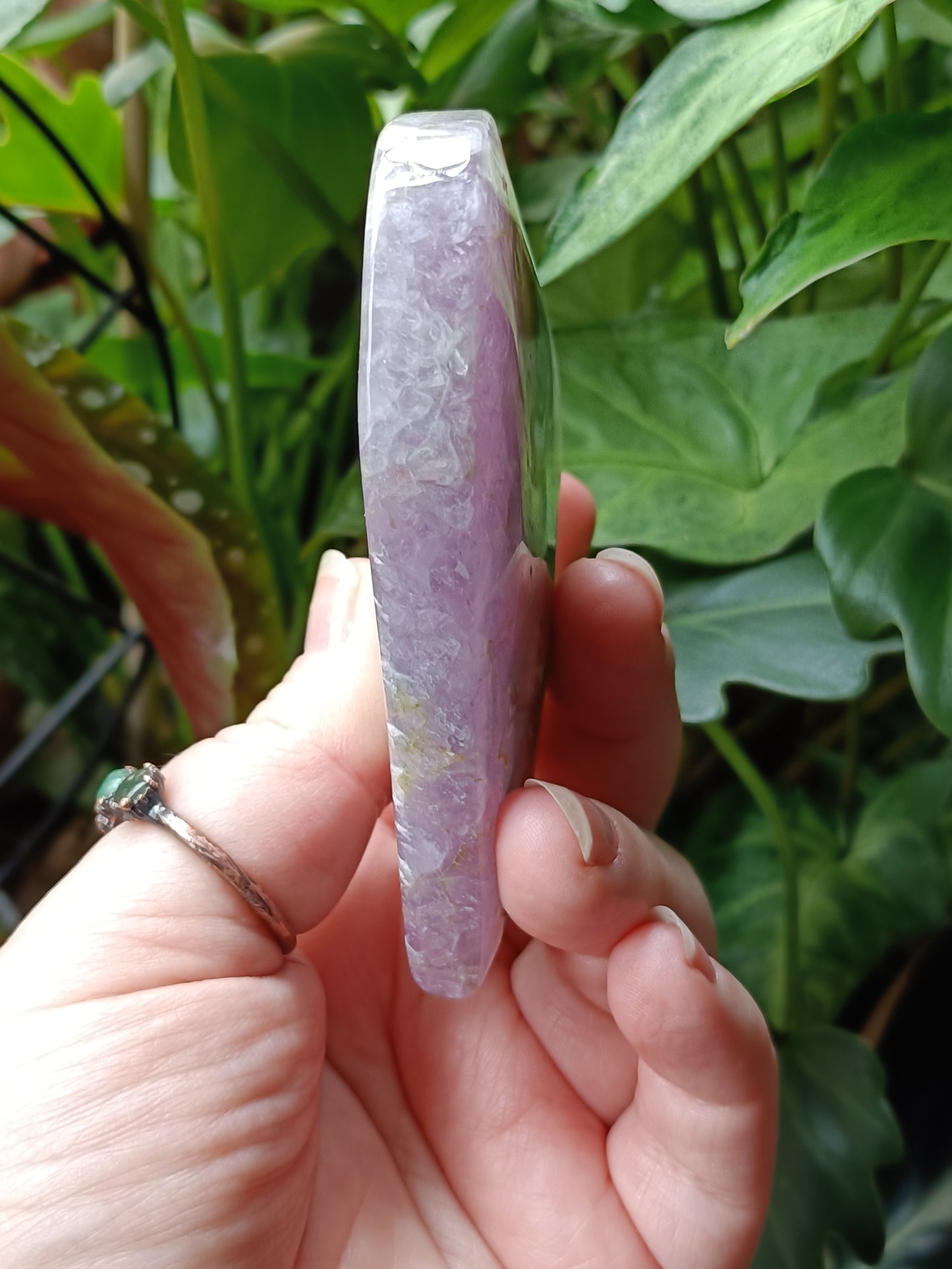 Amethyst & Mexican Lace Agate Heart - 223g