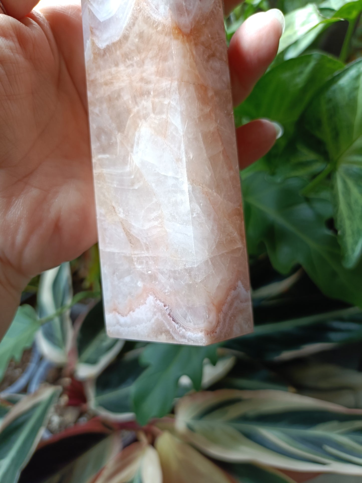 Amethyst & Mexican Lace Agate Tower - 903g