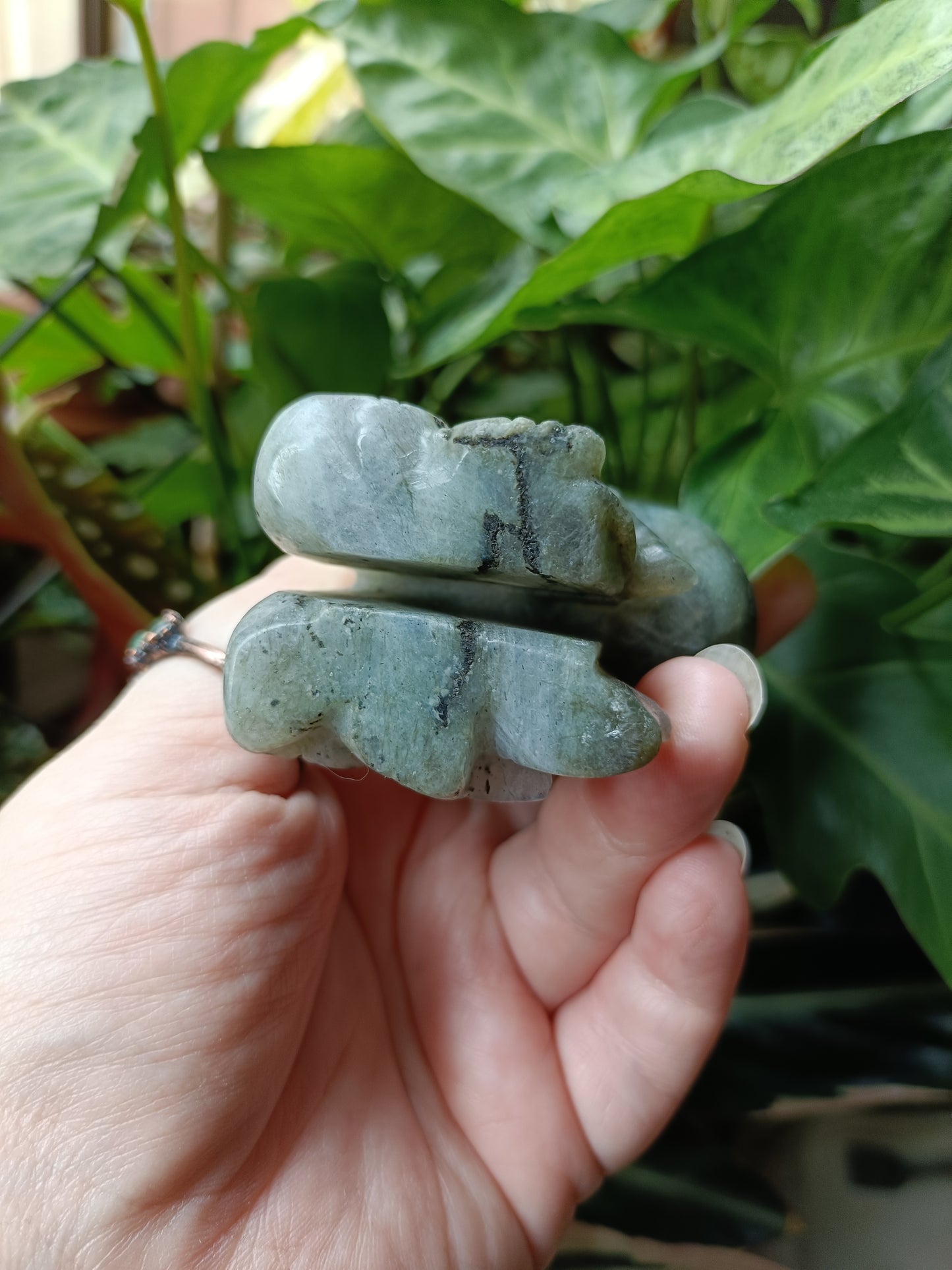 Labradorite Octopus Skull Carving - 247g