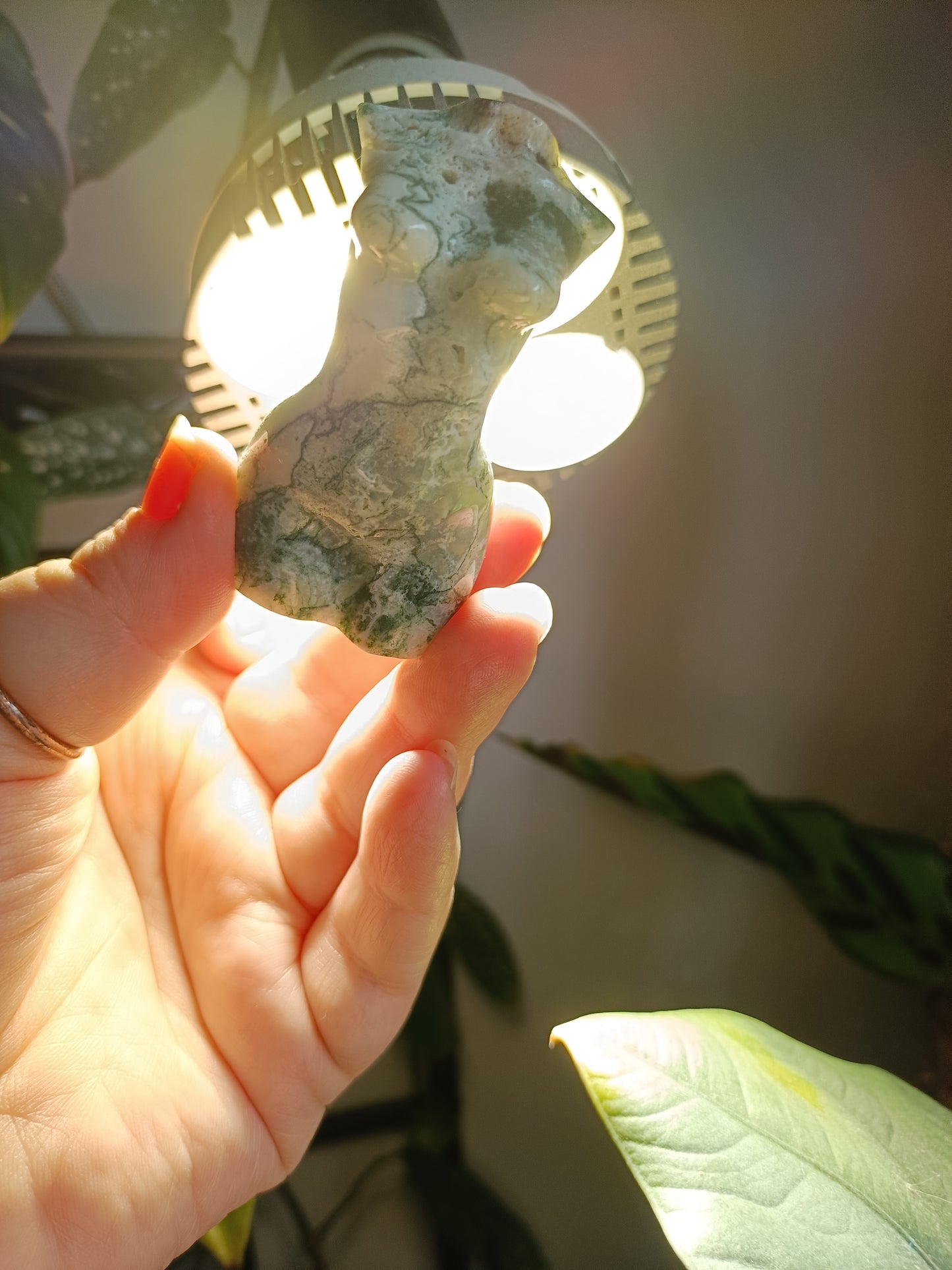 Moss Agate Goddess Body - 90g