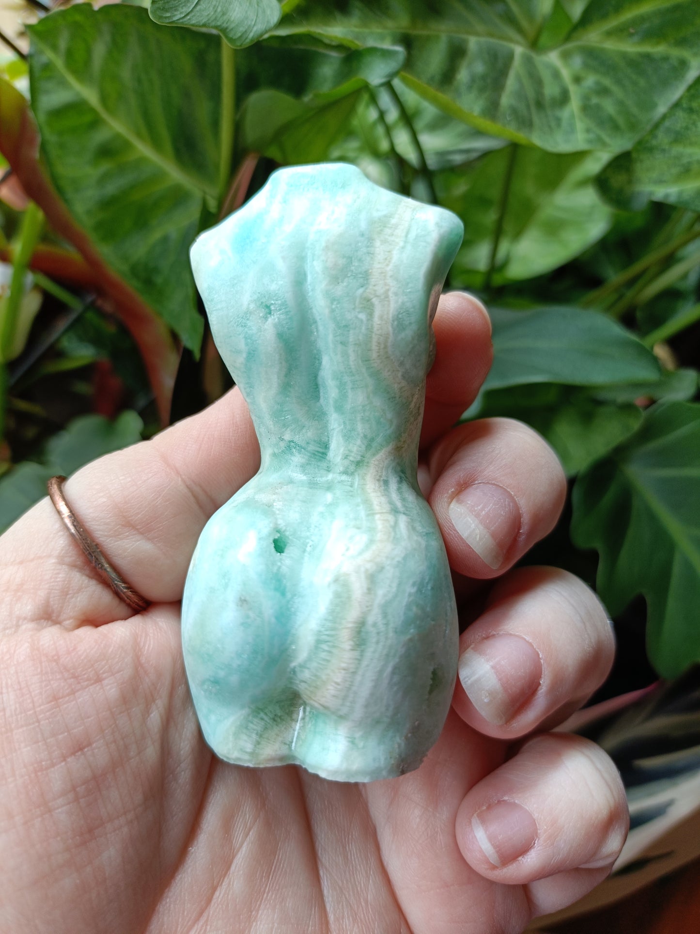 Blue Aragonite Goddess Body - 144g