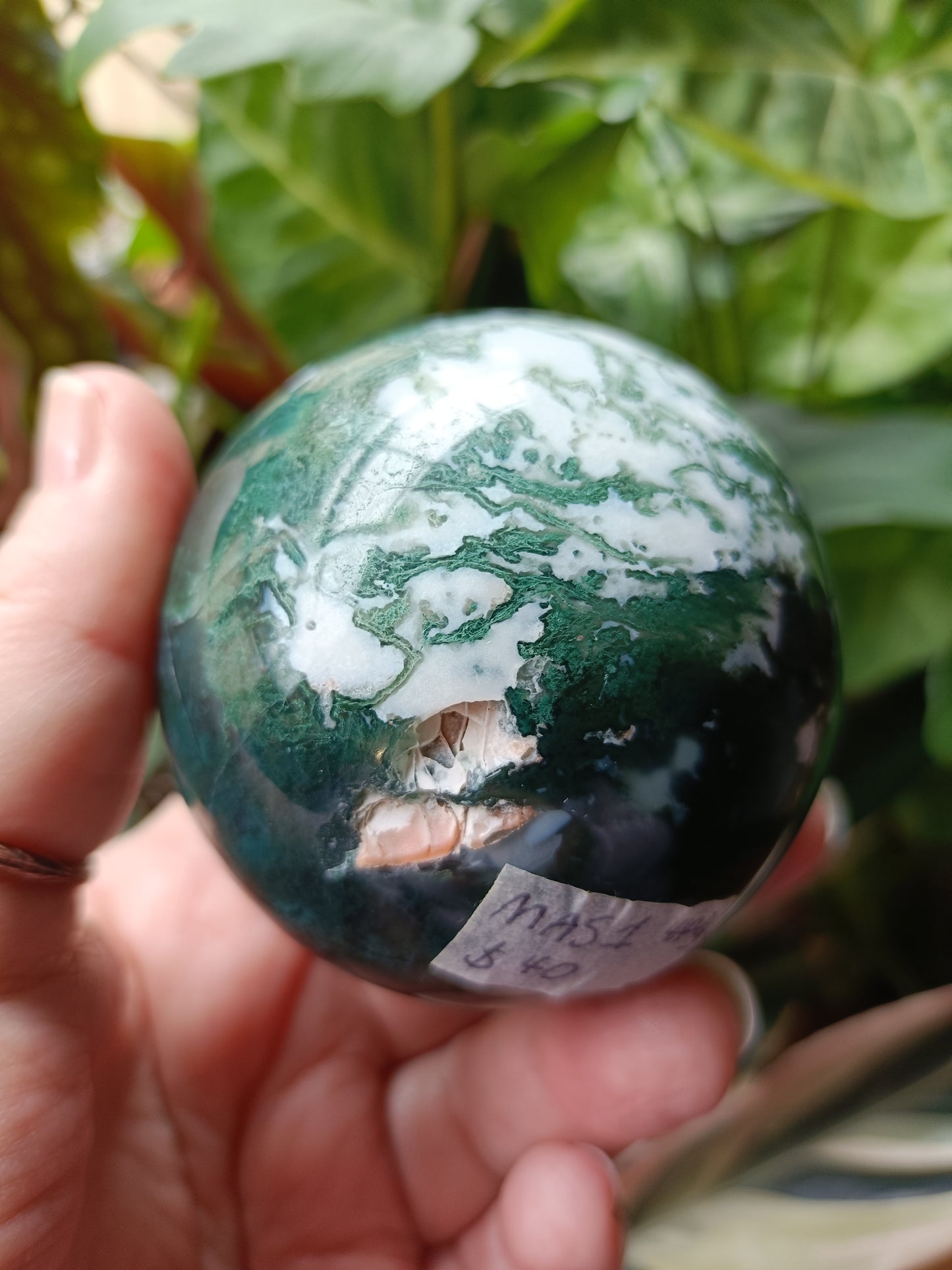 Moss Agate Sphere - 444g