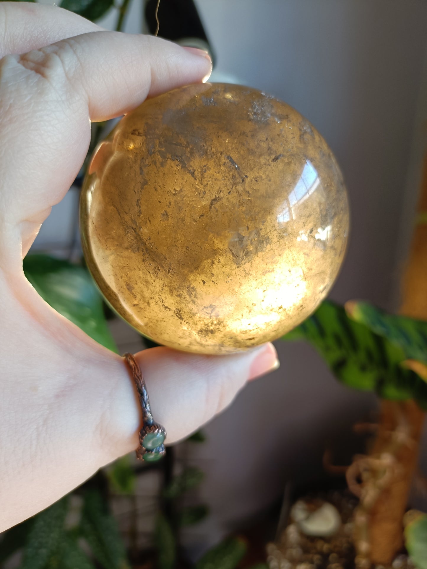 Dark Smokey Quartz Sphere - 581g