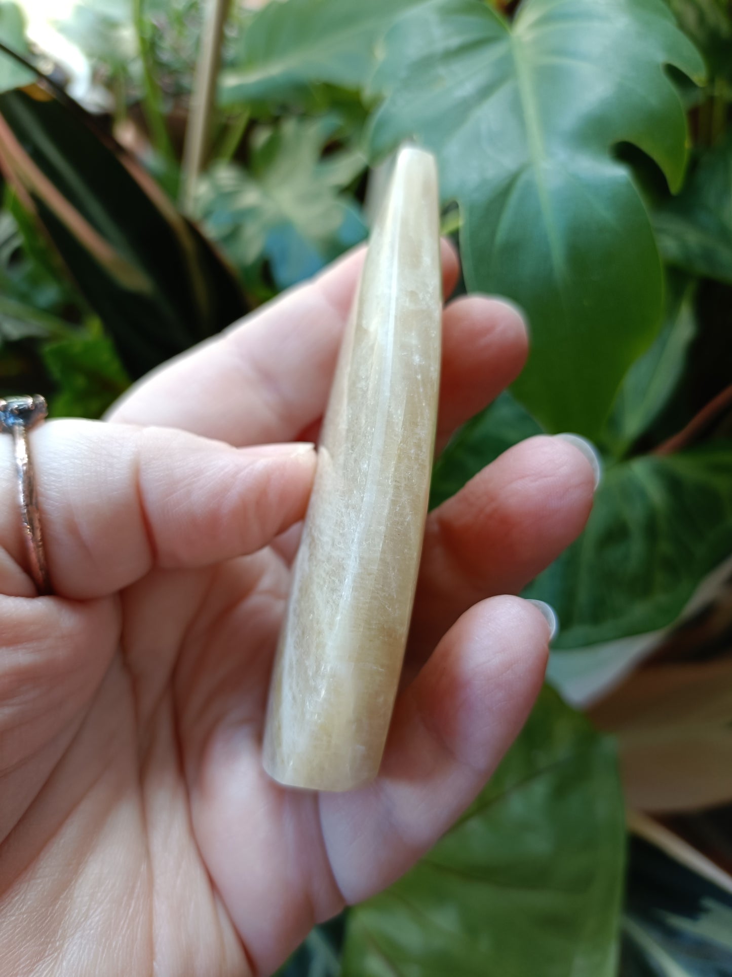 Blue Flash Moonstone Teardrop Carvings - 110g