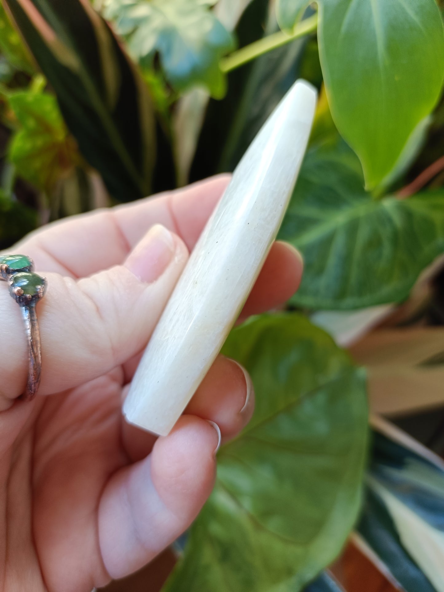 Blue Flash Moonstone Teardrop Carvings - 66g