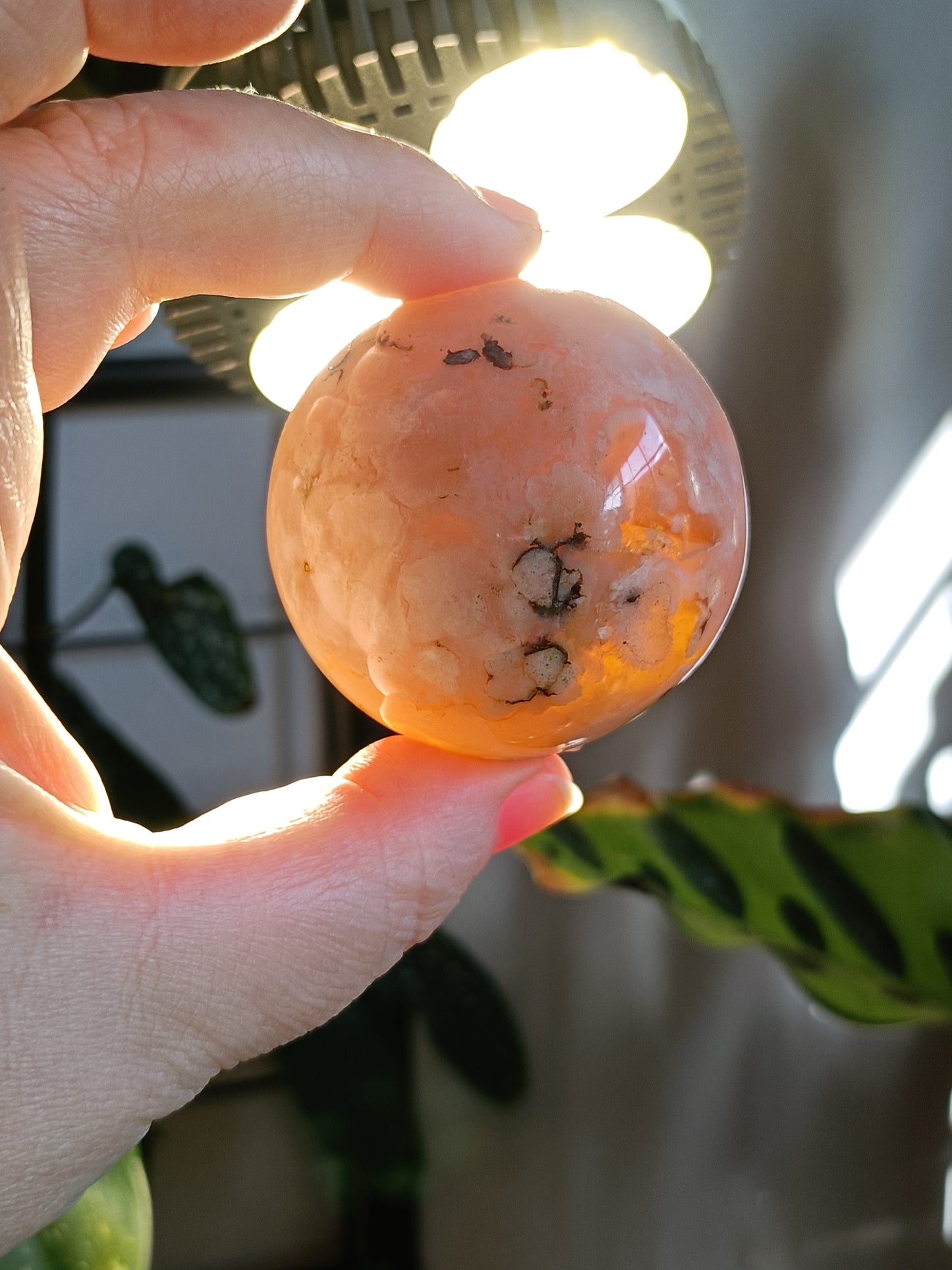 Pink Flower Agate Sphere - 180g