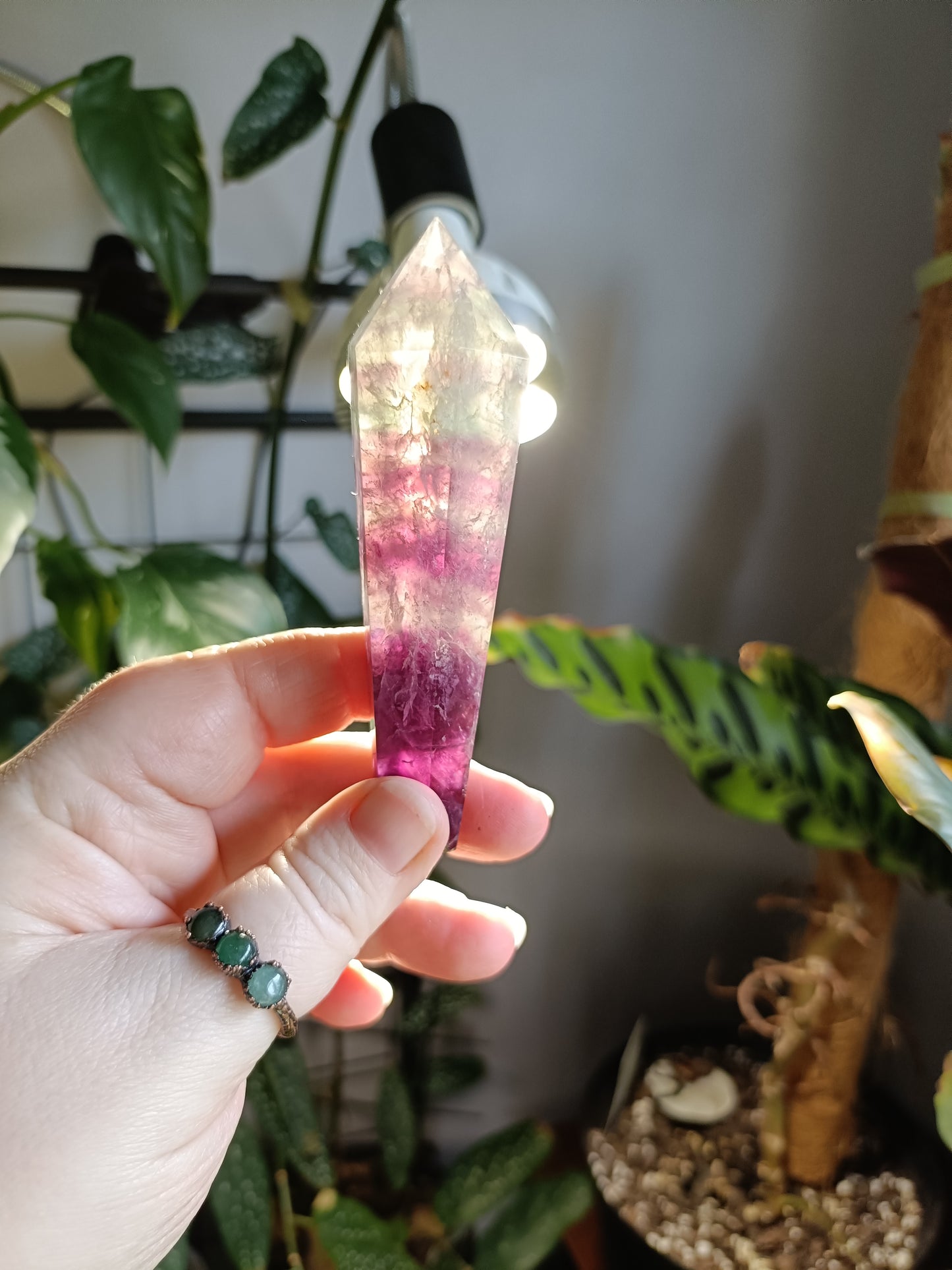 Rainbow Fluorite Wand - 110g