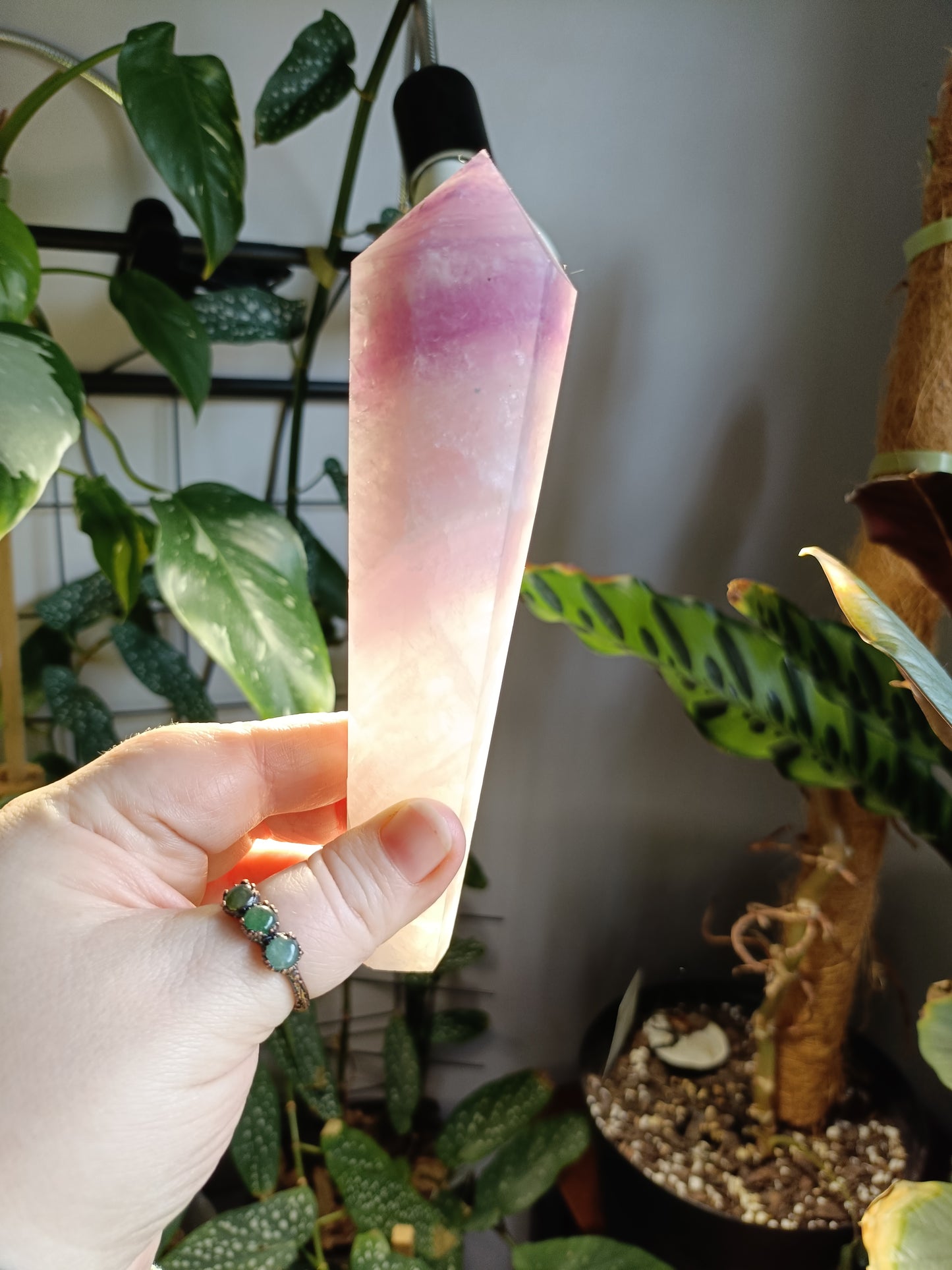 Silk Fluorite Wand - 321g
