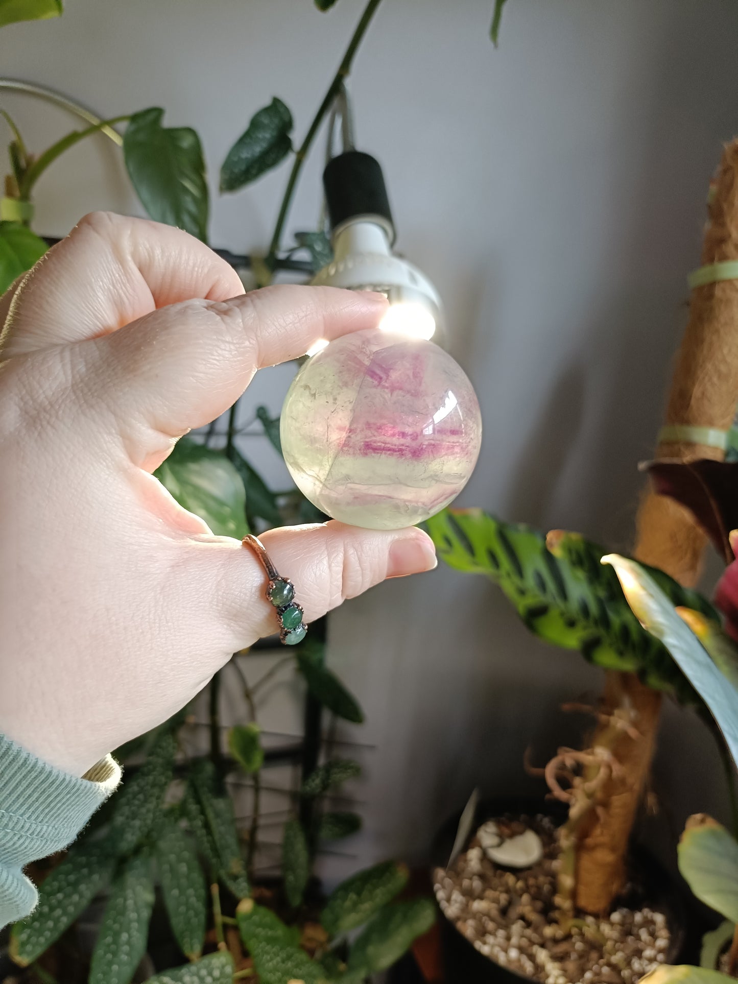 Rainbow Fluorite Sphere - 218g