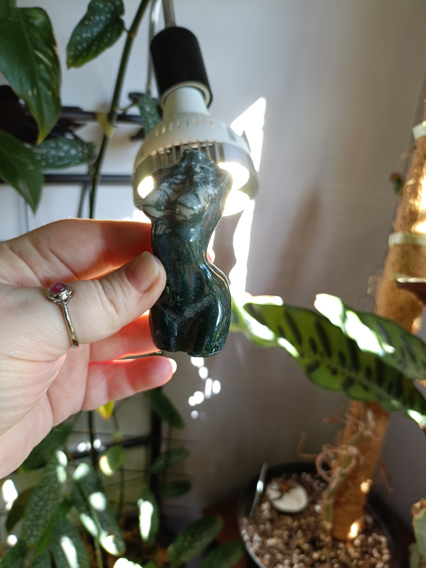 Moss Agate Goddess Body - 120g