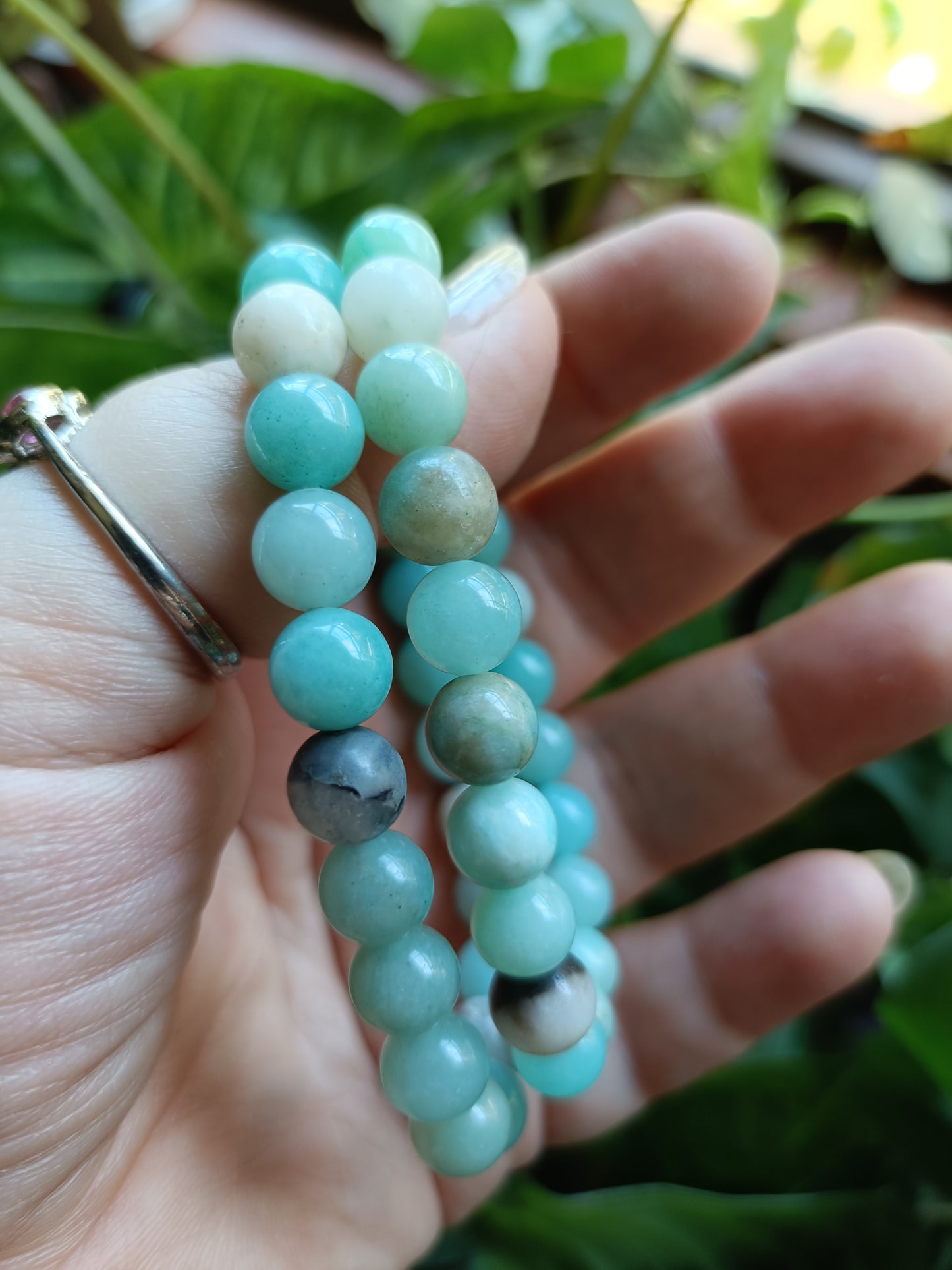 Caribbean Calcite Round Beaded Stretch Bracelet - 8mm