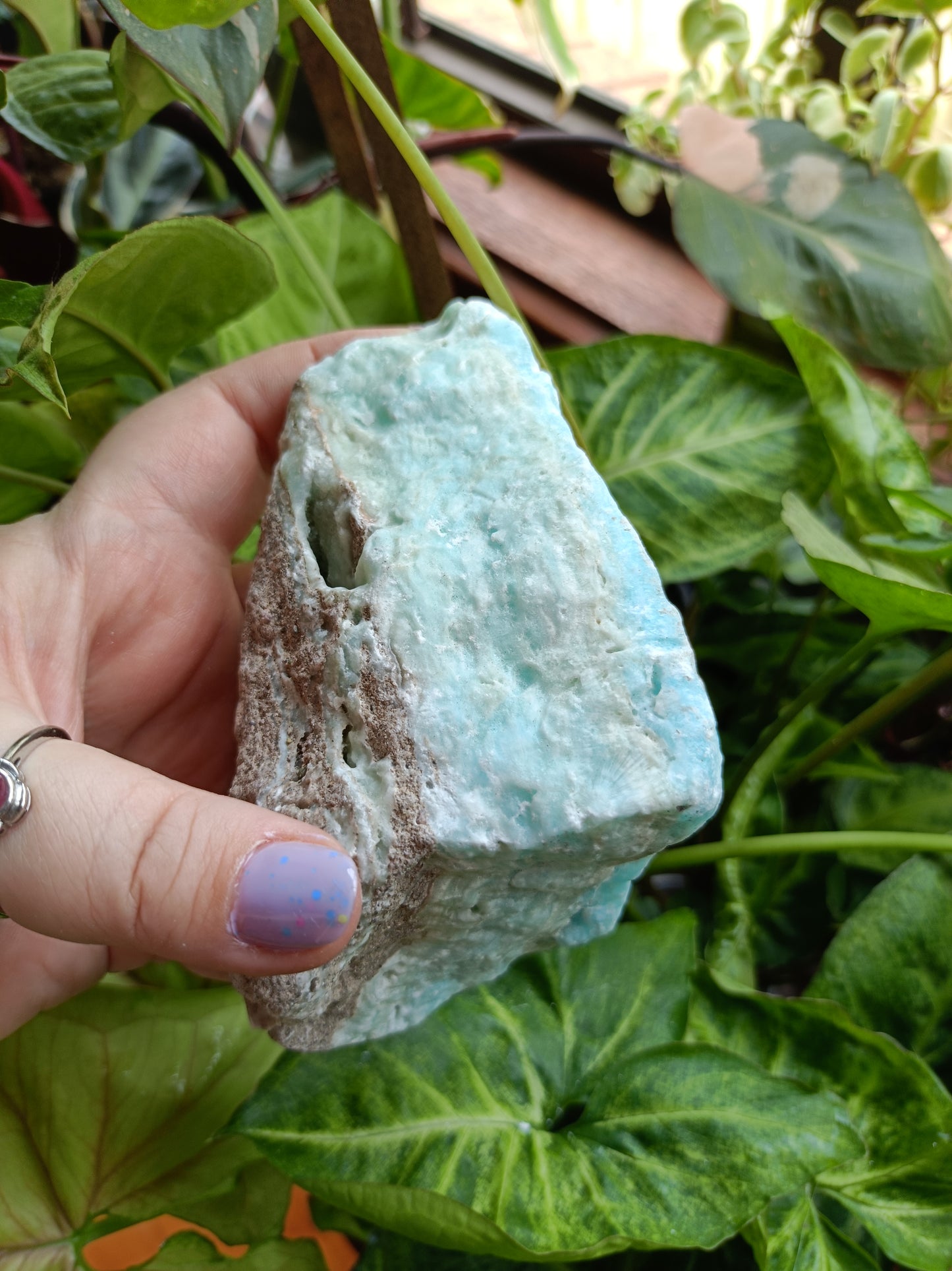 Blue Aragonite Rough Specimen - 600g