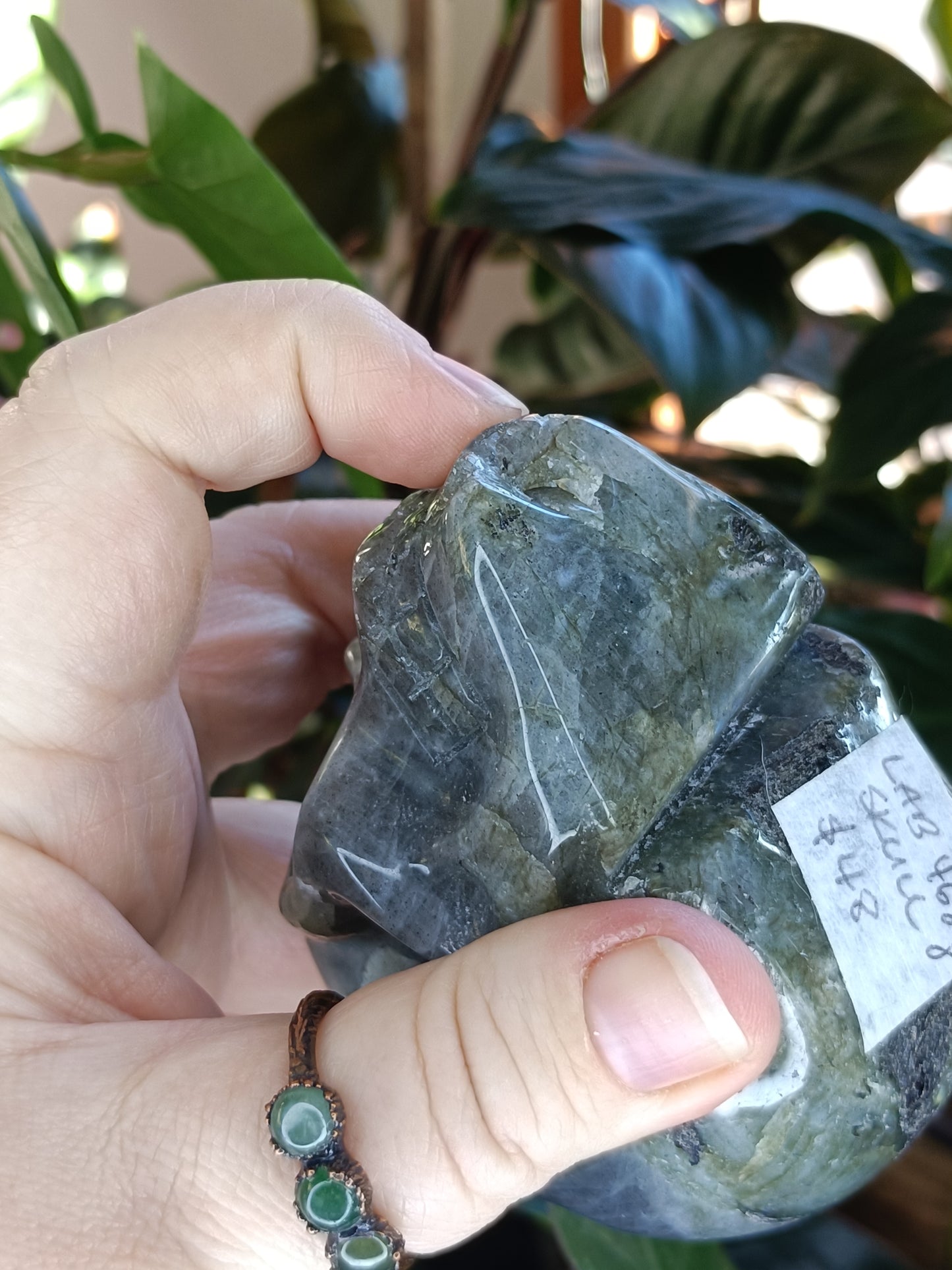 Labradorite Skull Carving - 468g