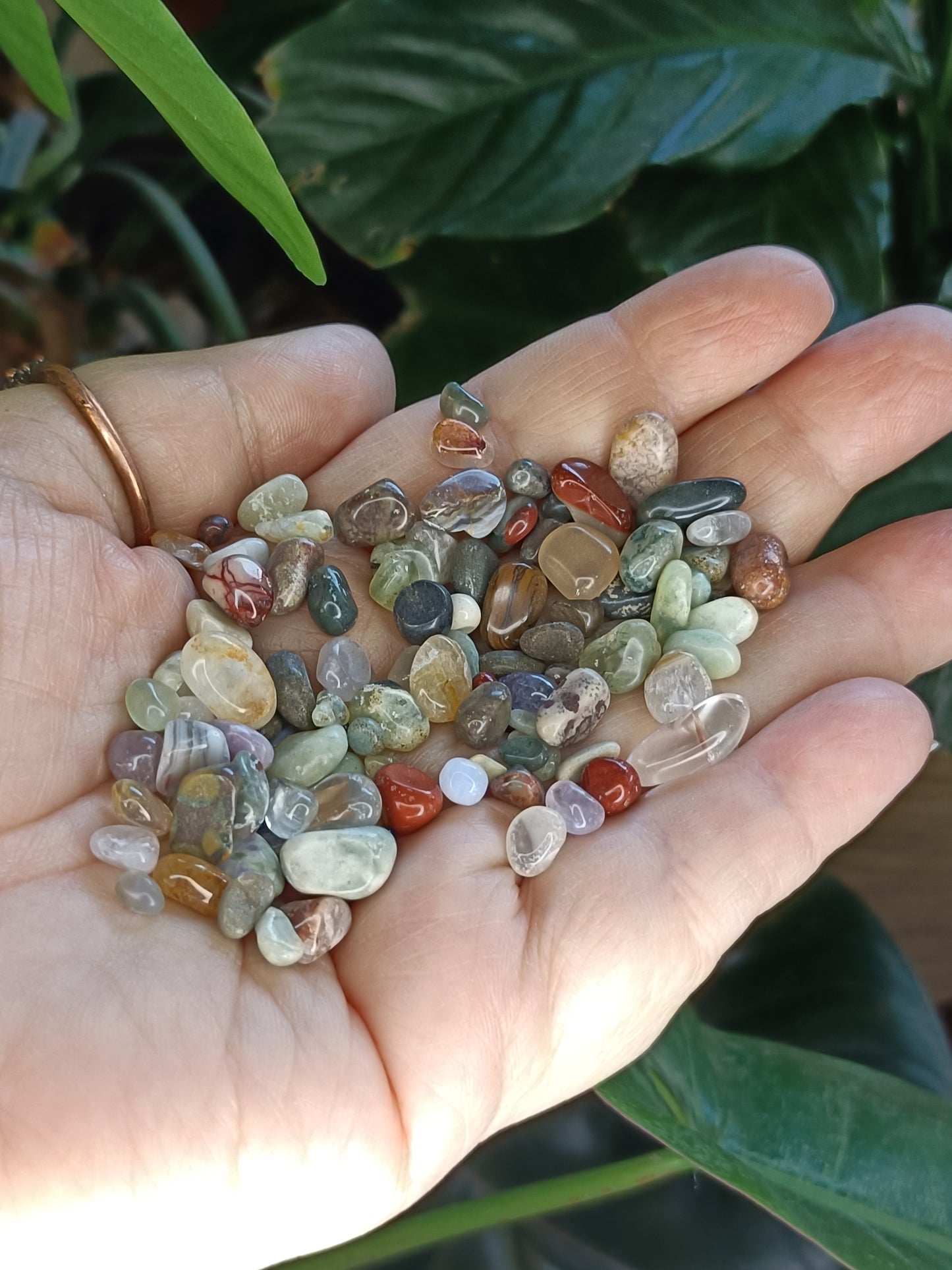 Mixed Material Polished Gemstone Chips - 50g