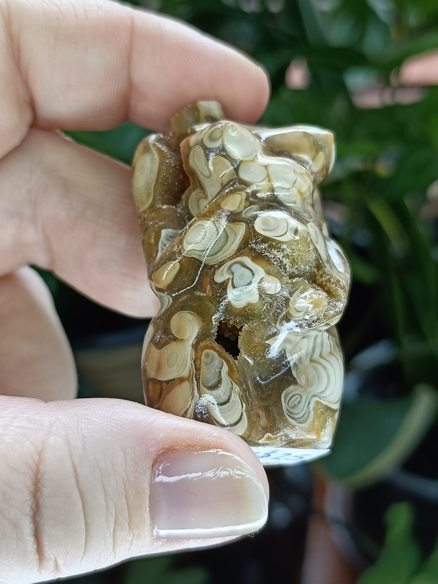 Amber Calcite Pregnant Goddess Body - 51g