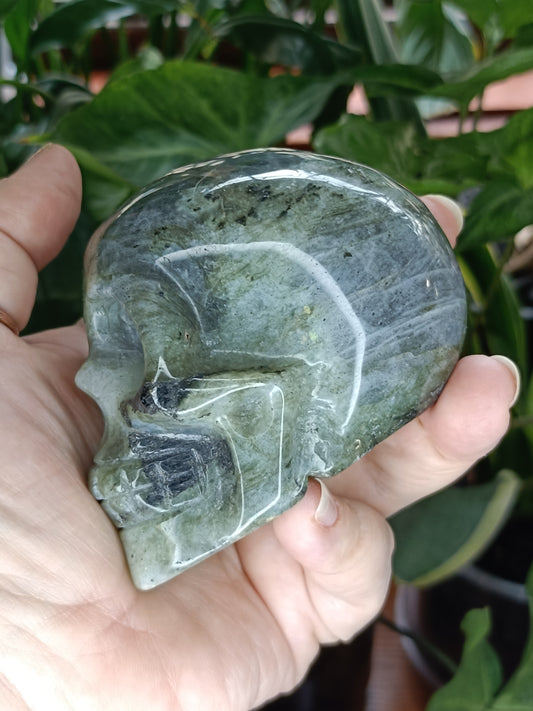 Labradorite Skull Carving - 467g