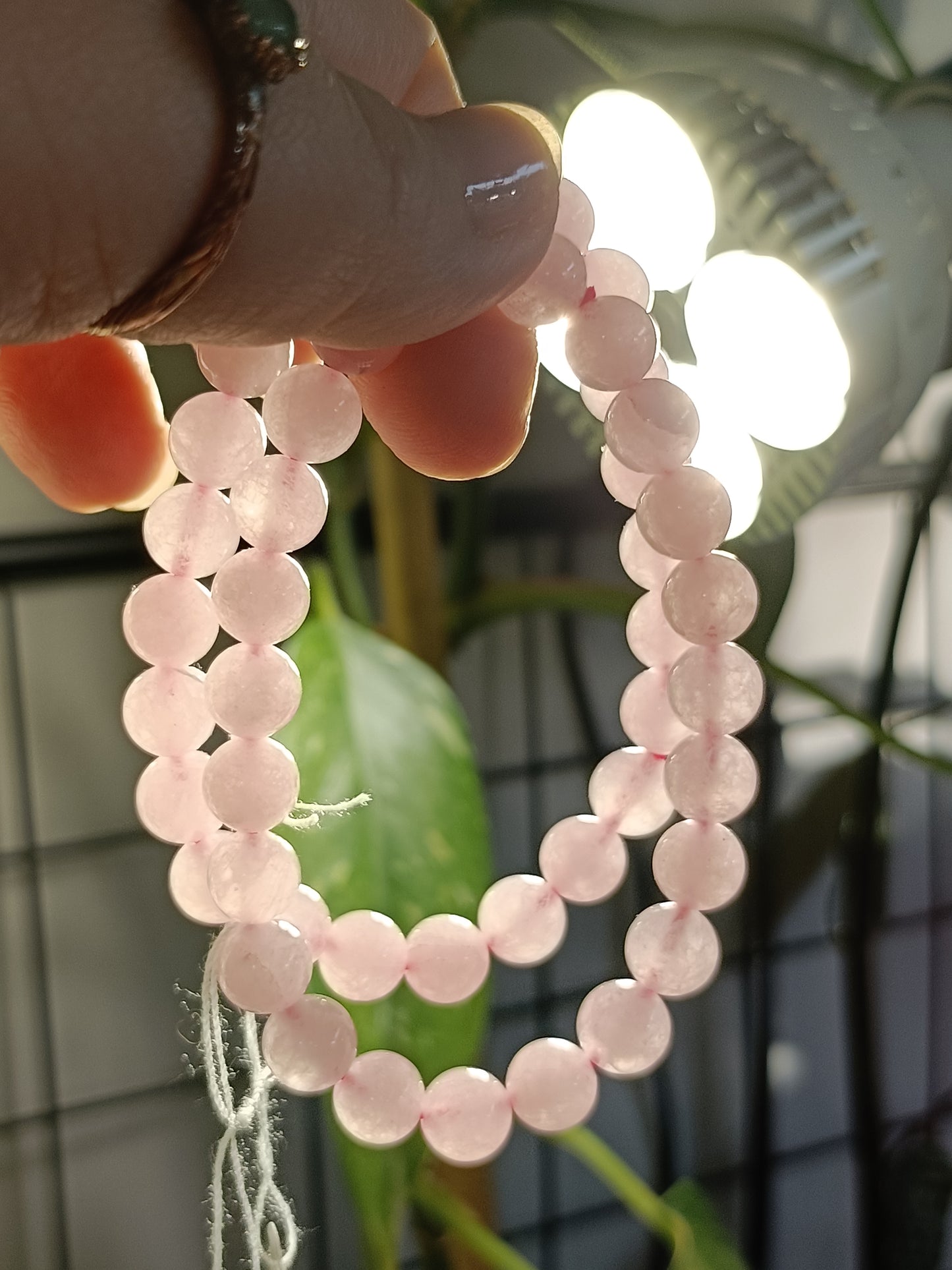Rose Quartz Beaded Stretch Bracelet - 8mm
