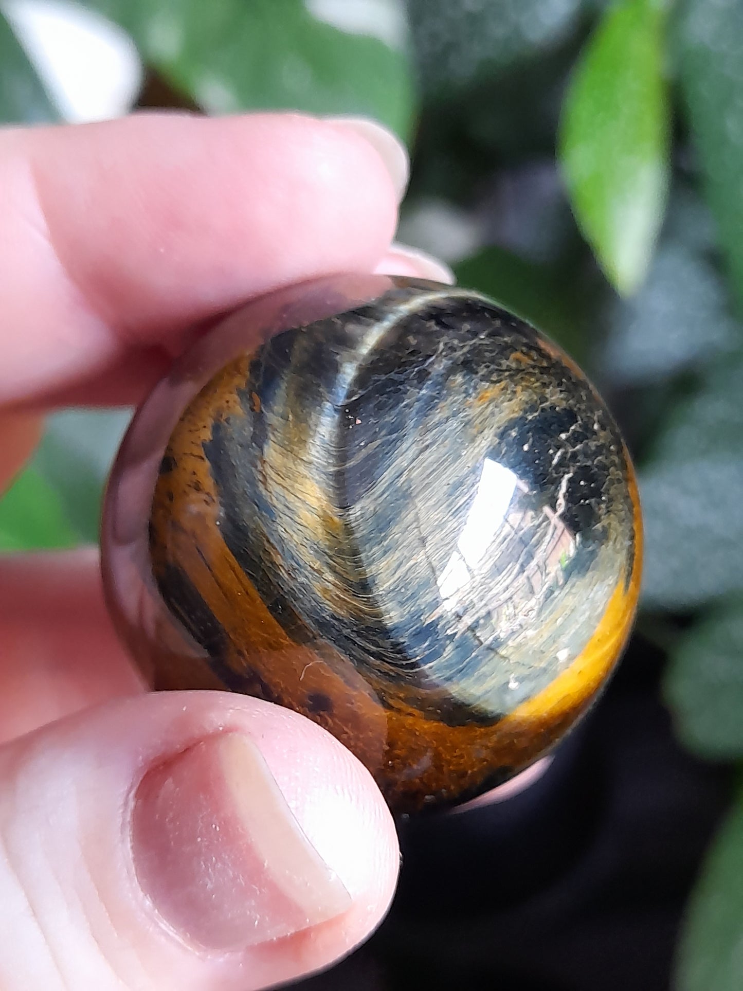 Blue and Gold Tigers Eye Sphere - 78g