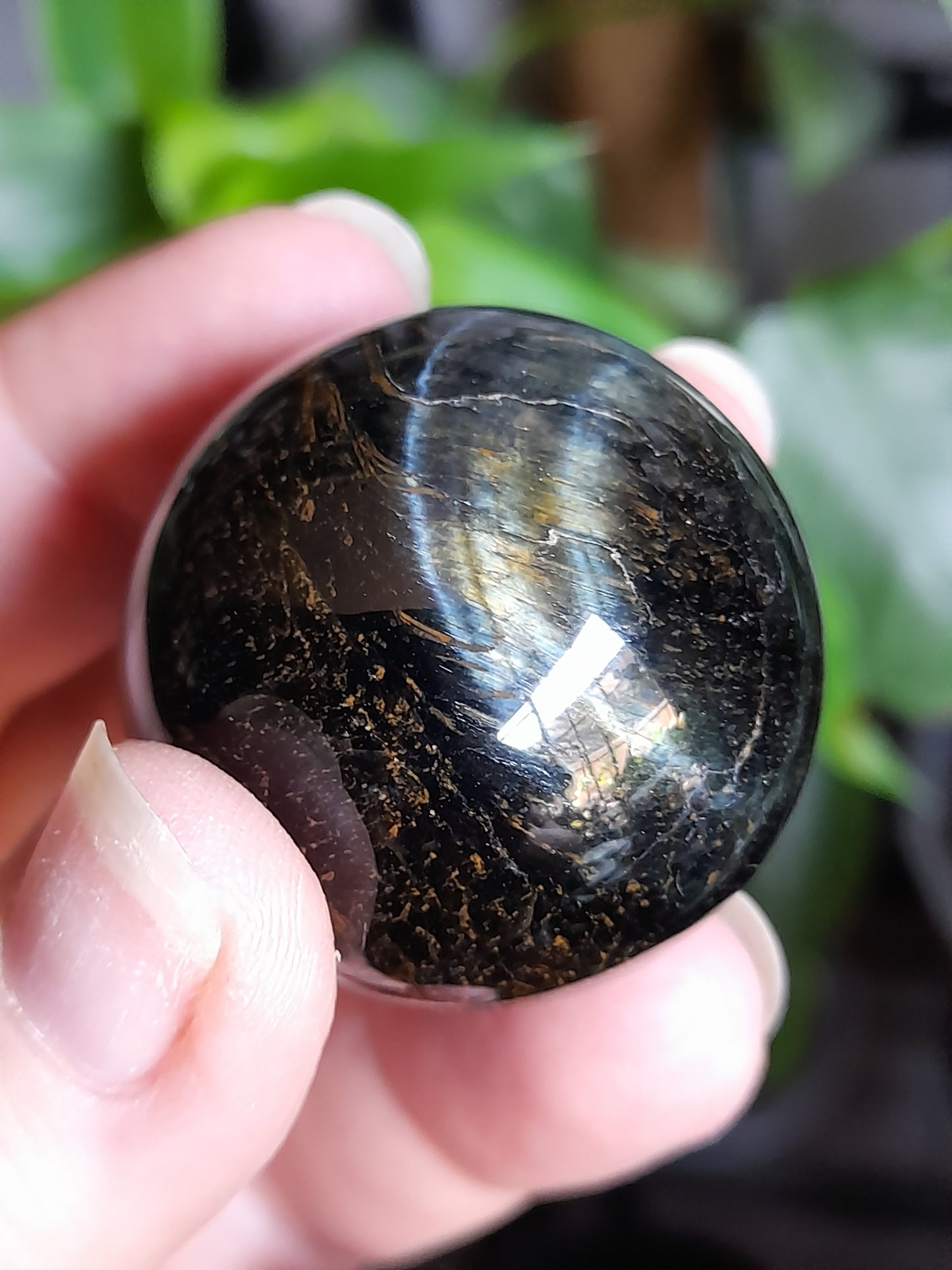 Blue and Gold Tigers Eye Sphere - 73g