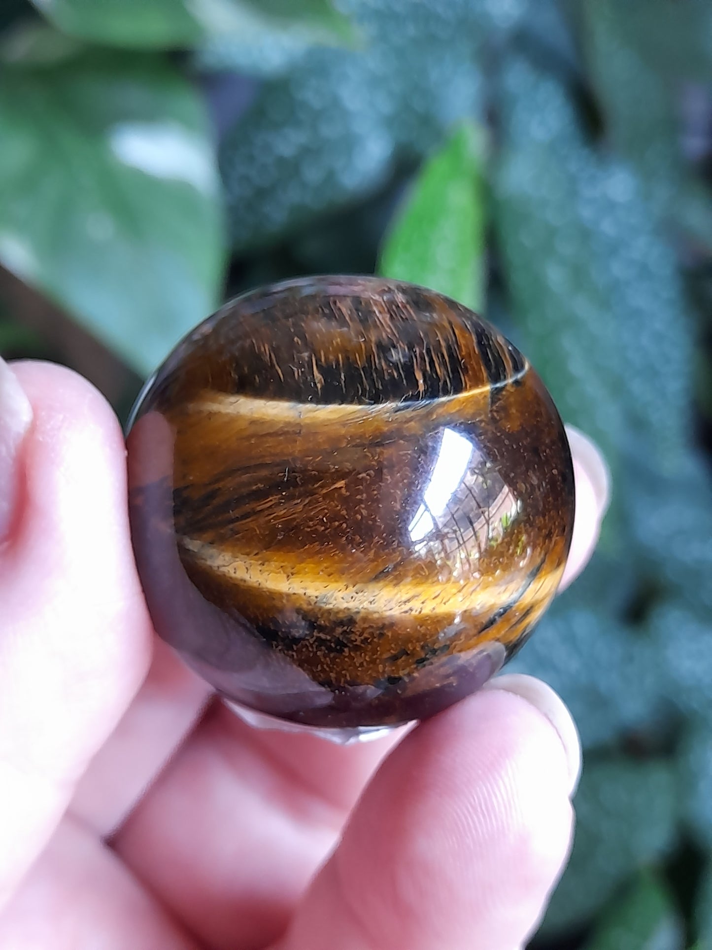 Blue and Gold Tigers Eye Sphere - 65g