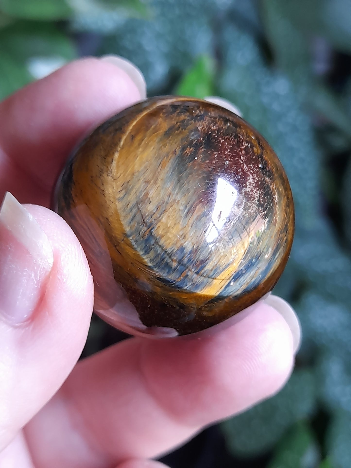 Blue and Gold Tigers Eye Sphere - 65g
