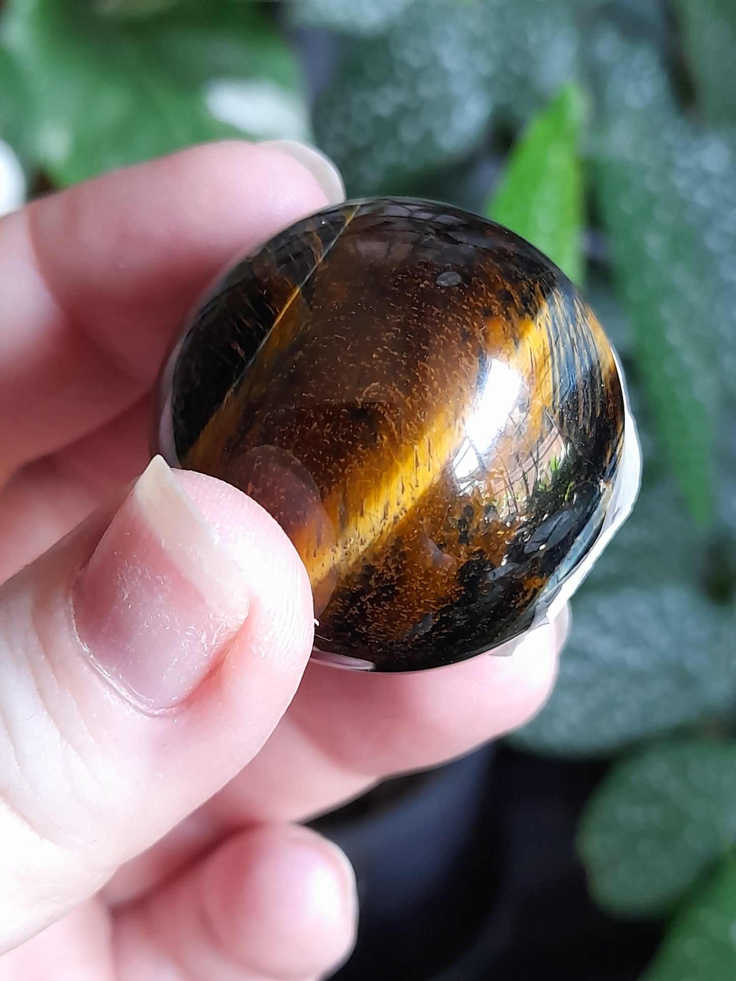 Blue and Gold Tigers Eye Sphere - 65g