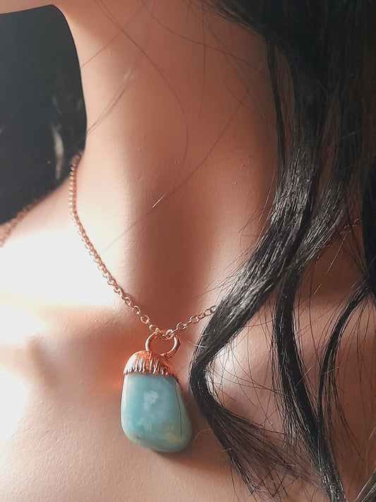 Handmade Caribbean Calcite Pendant Necklace