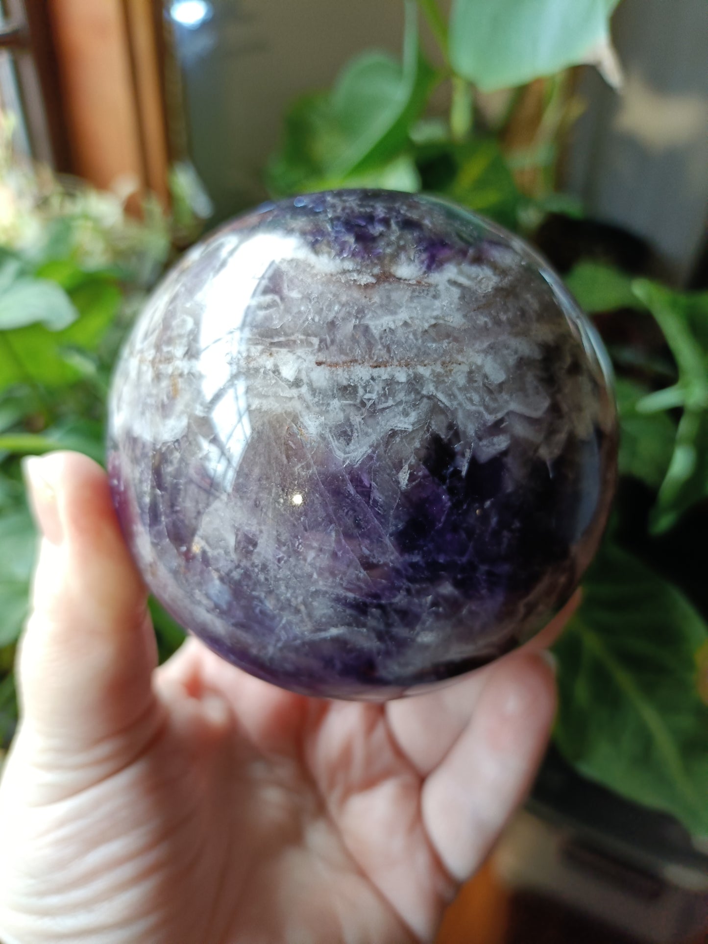 Chevron Amethyst Sphere - 956g