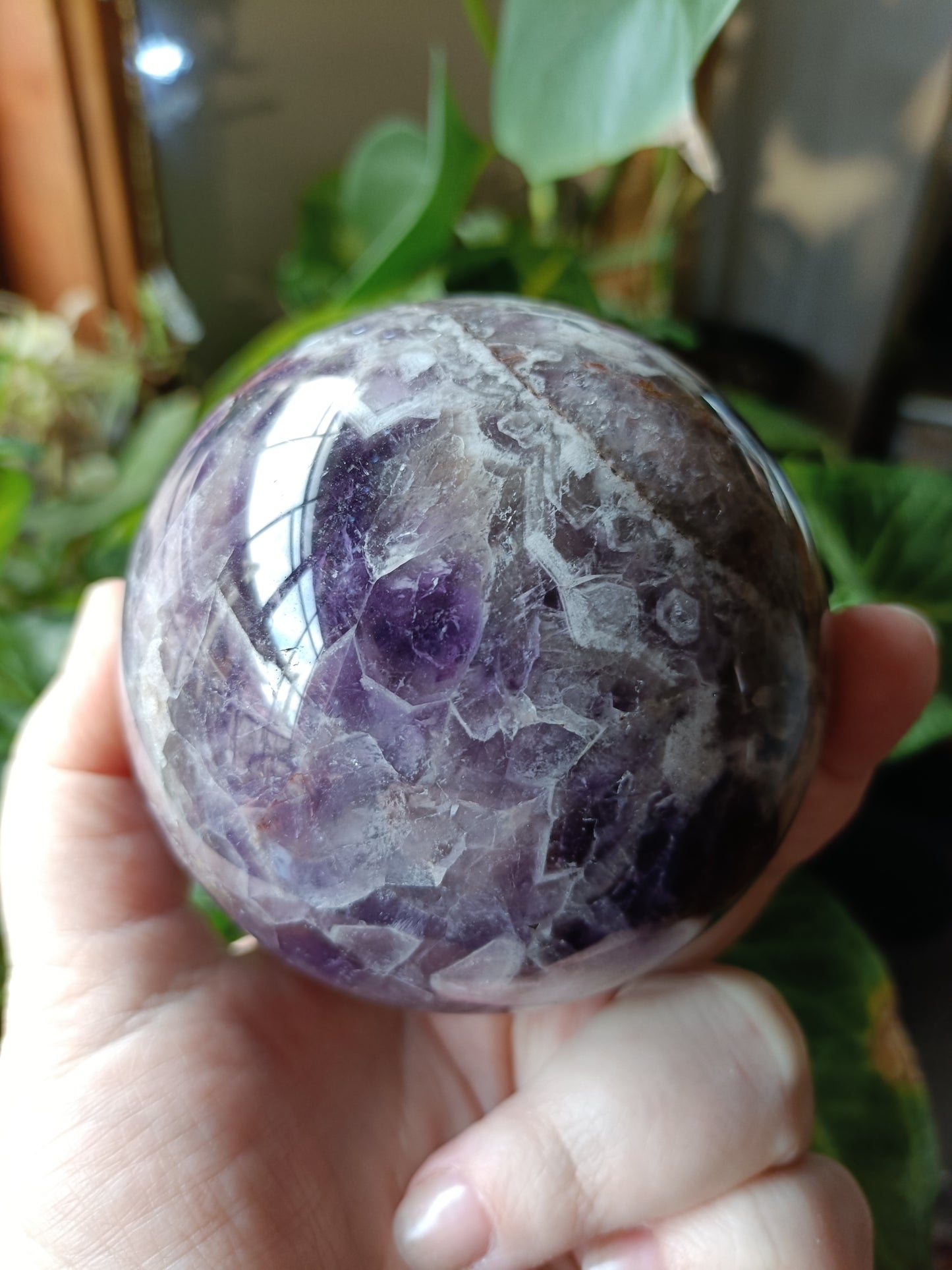Chevron Amethyst Sphere - 956g