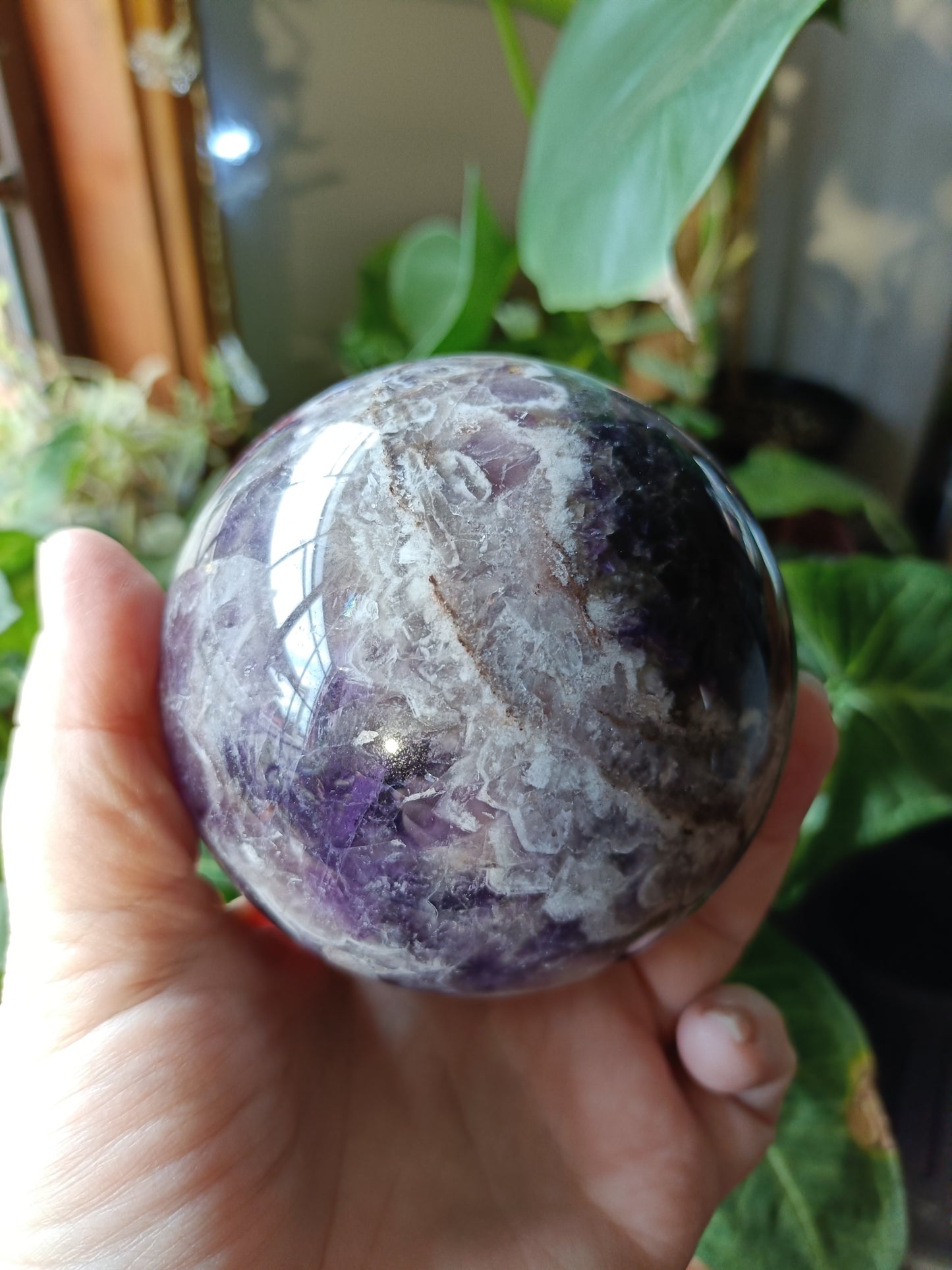 Chevron Amethyst Sphere - 956g