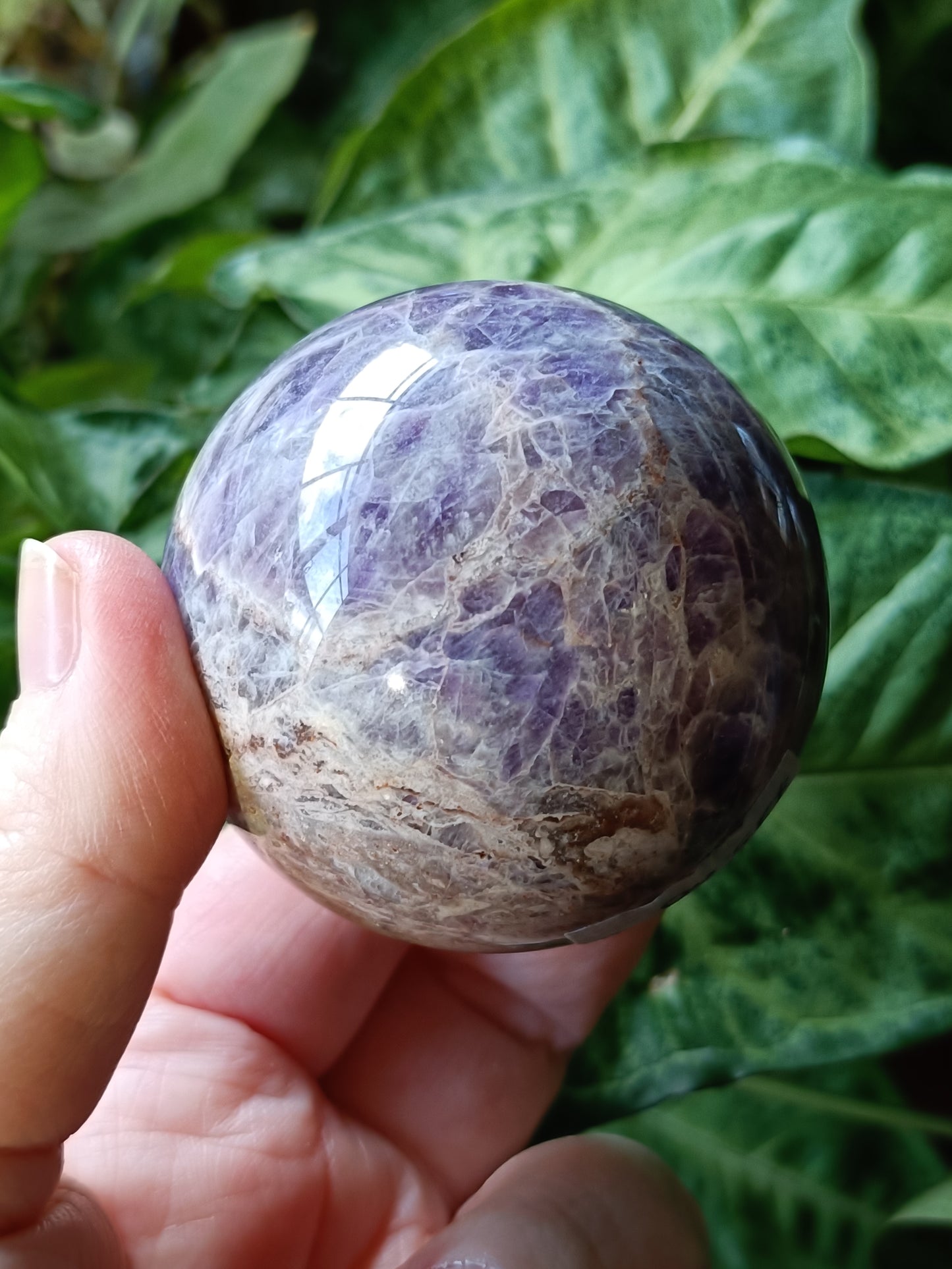 Chevron Amethyst Sphere - 252g