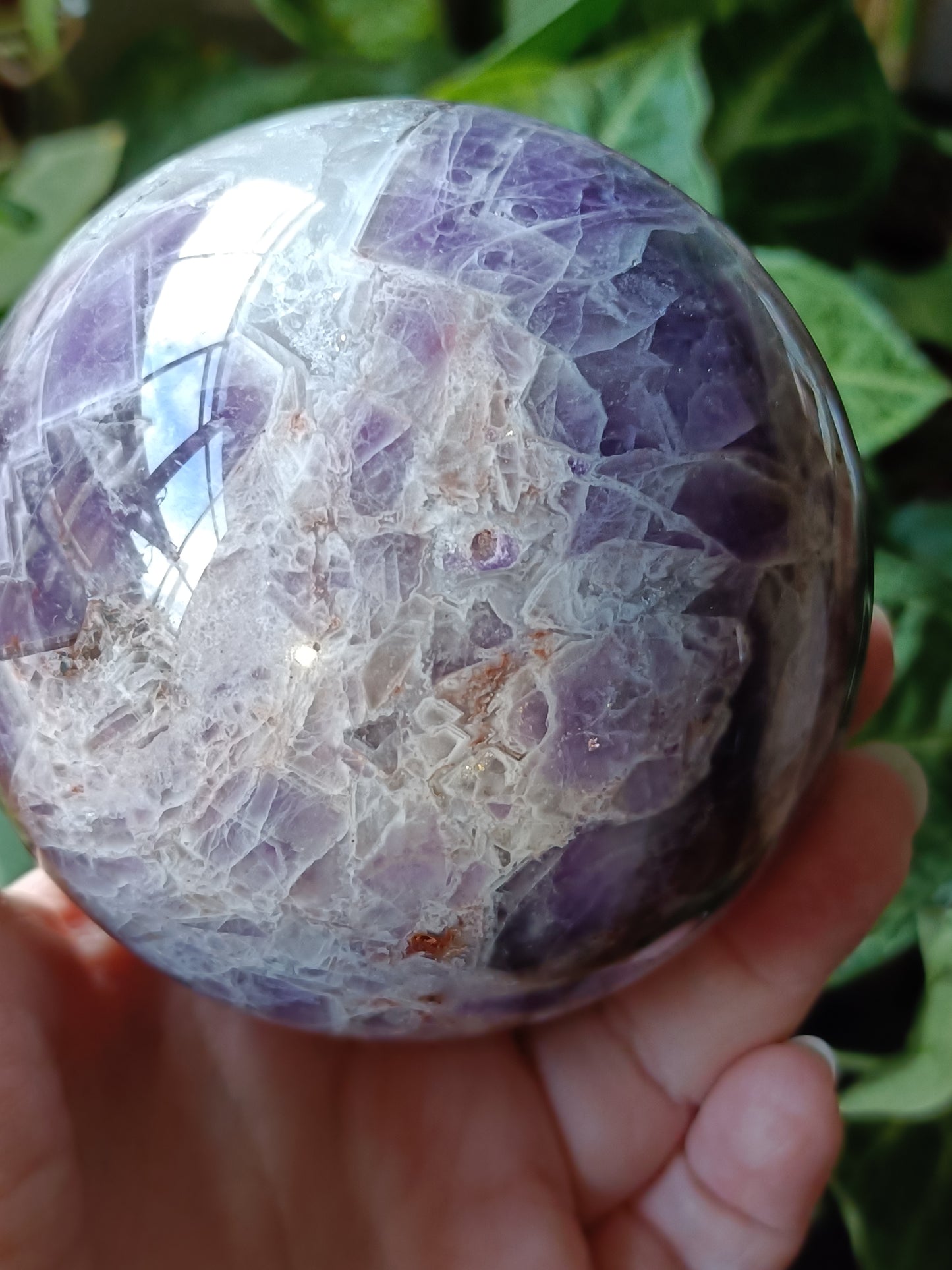 Chevron Amethyst Sphere - 914g