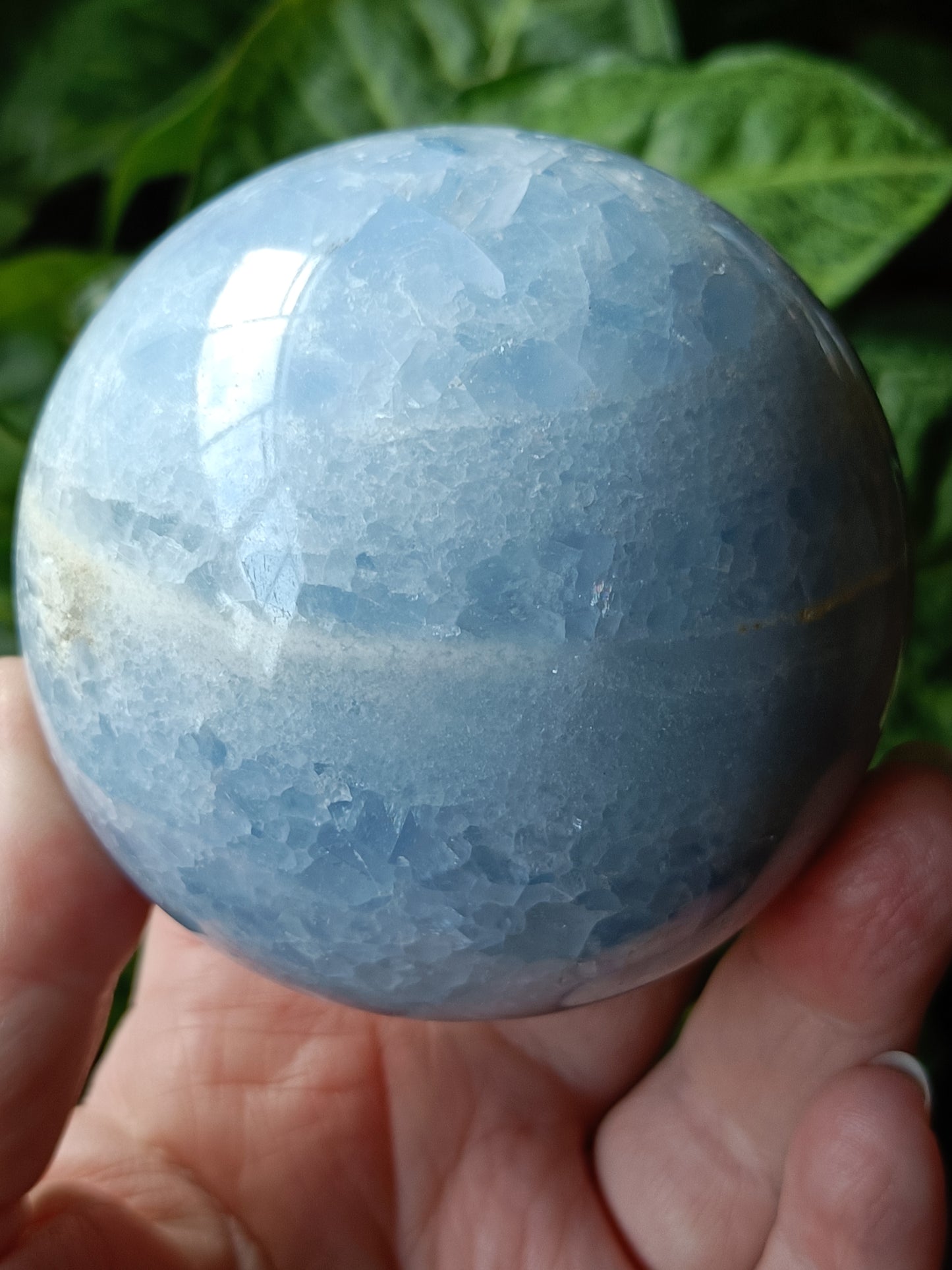 Blue Calcite Sphere - 652g