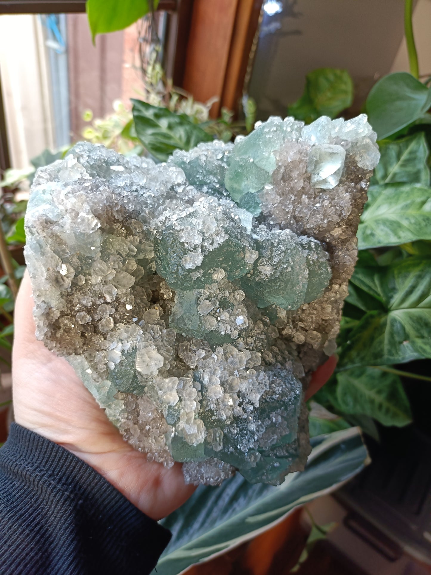 Xiang Hualing Fluorite Specimen + Stand - 2297g
