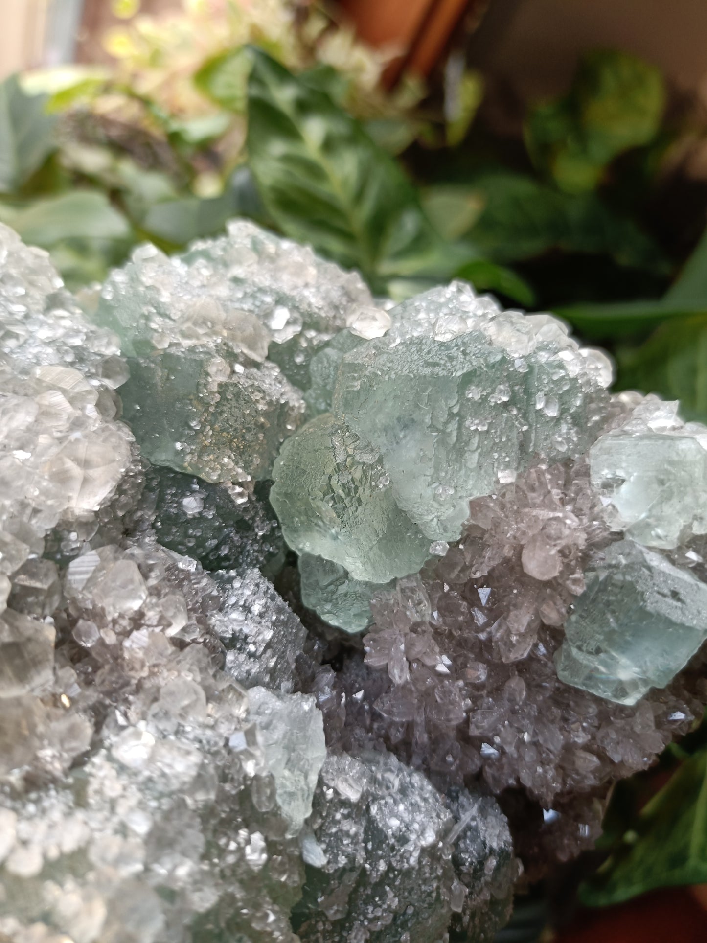 Xiang Hualing Fluorite Specimen + Stand - 2297g