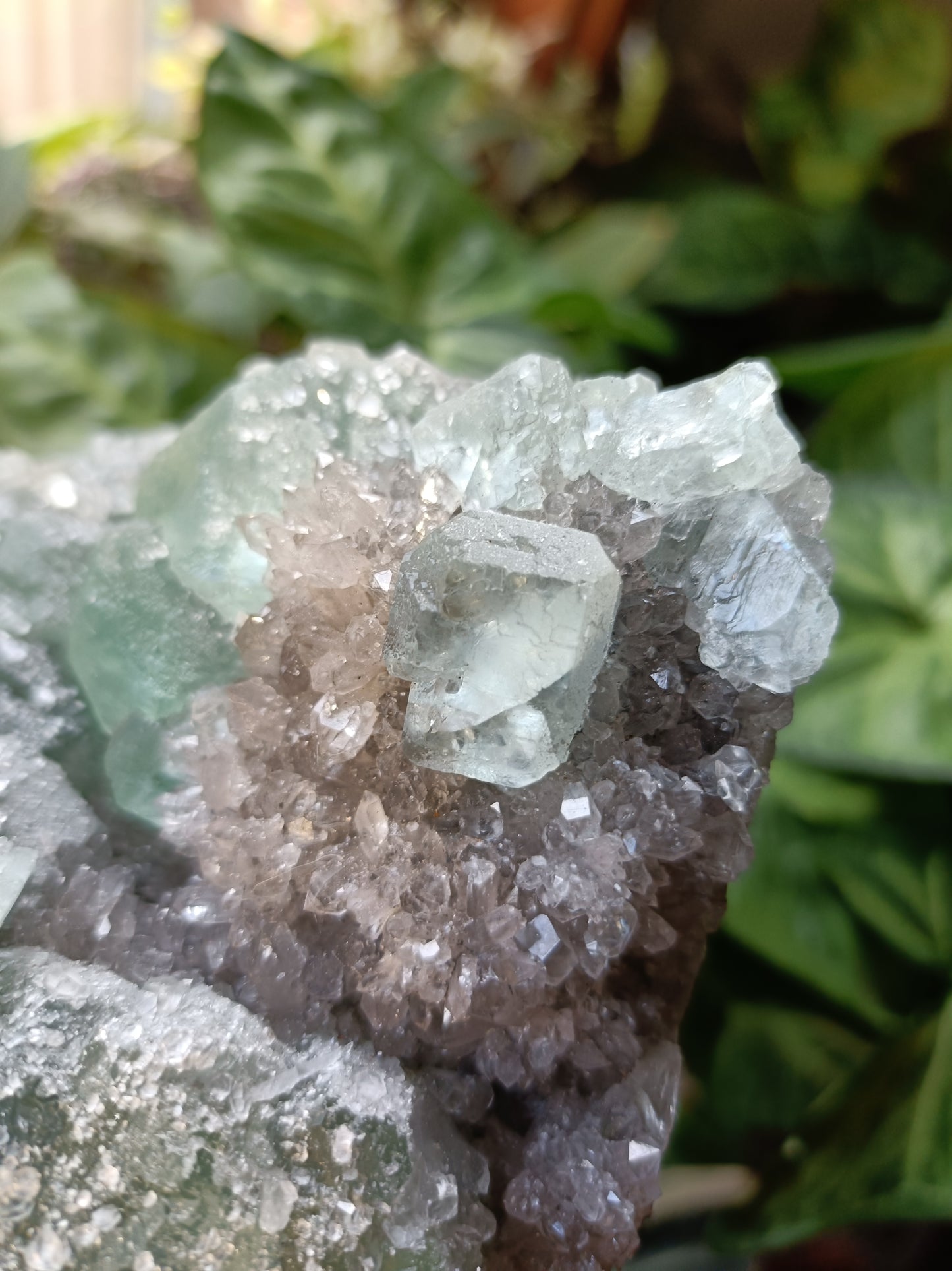 Xiang Hualing Fluorite Specimen + Stand - 2297g