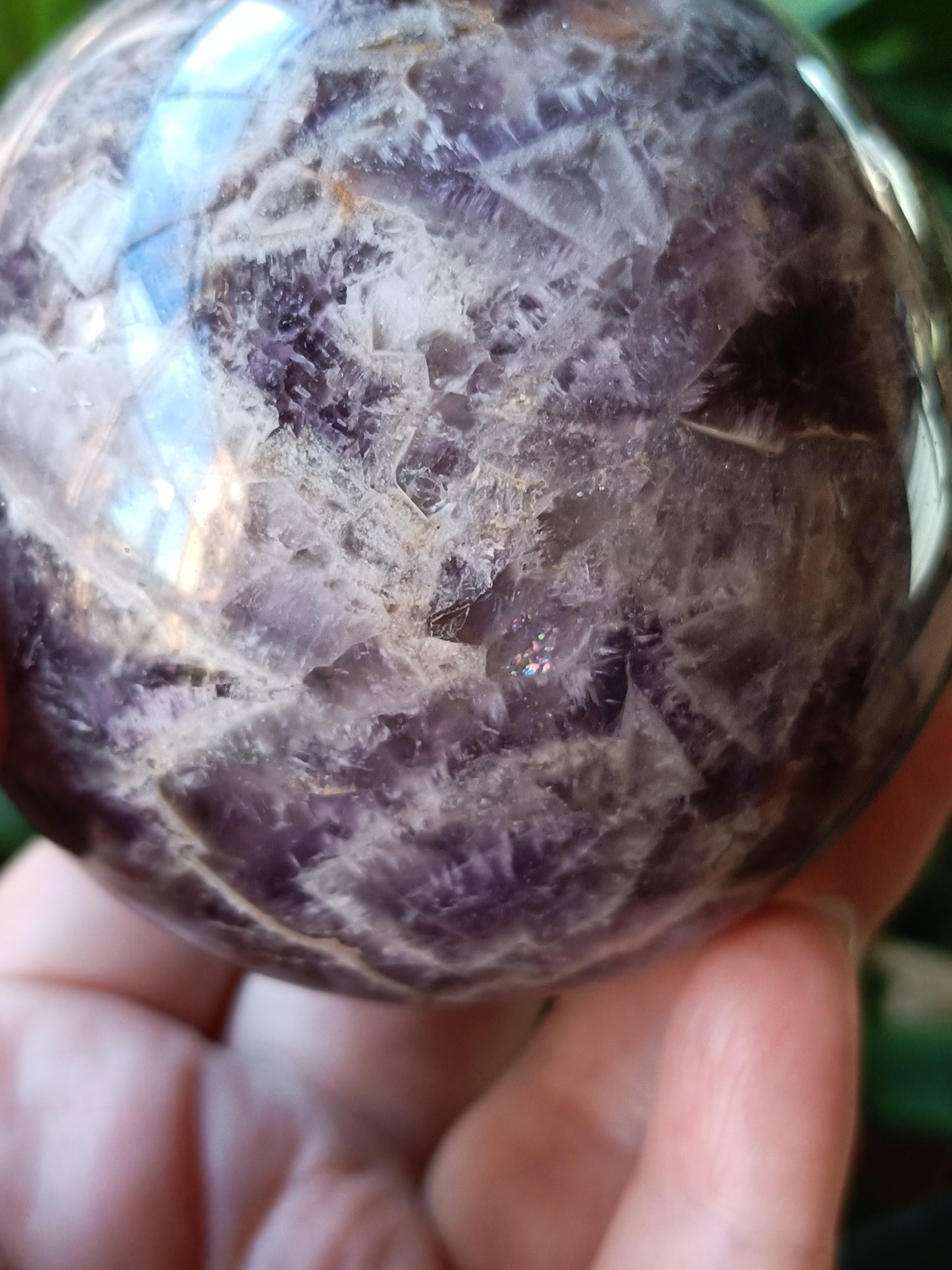 Chevron Amethyst Sphere - 666g