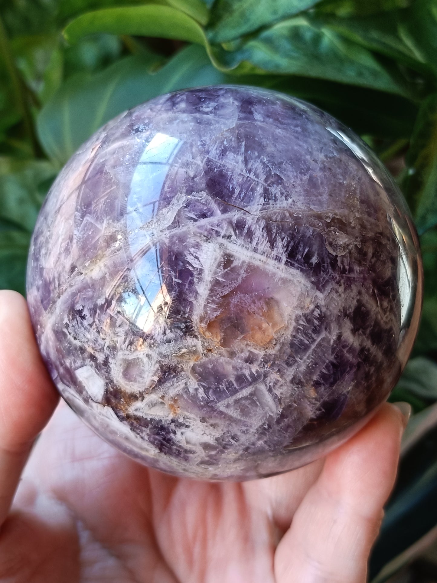 Chevron Amethyst Sphere - 666g