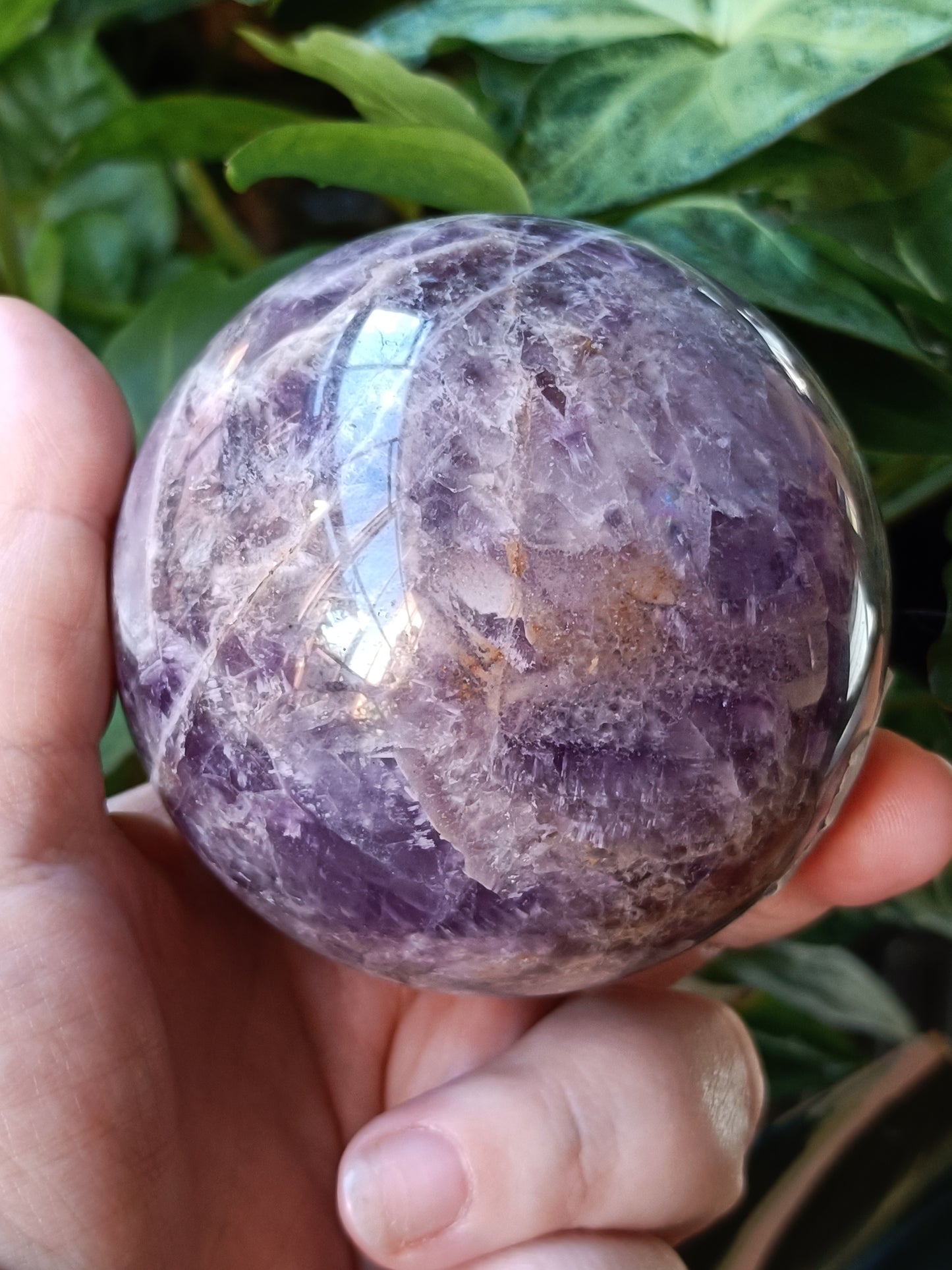 Chevron Amethyst Sphere - 666g