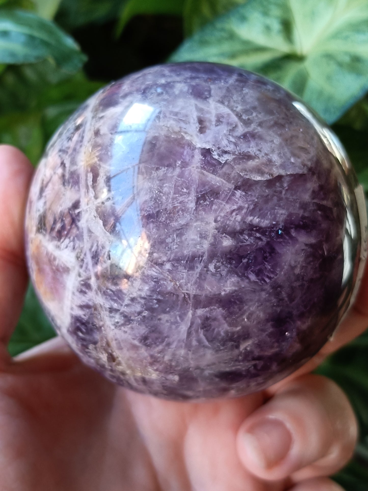 Chevron Amethyst Sphere - 666g