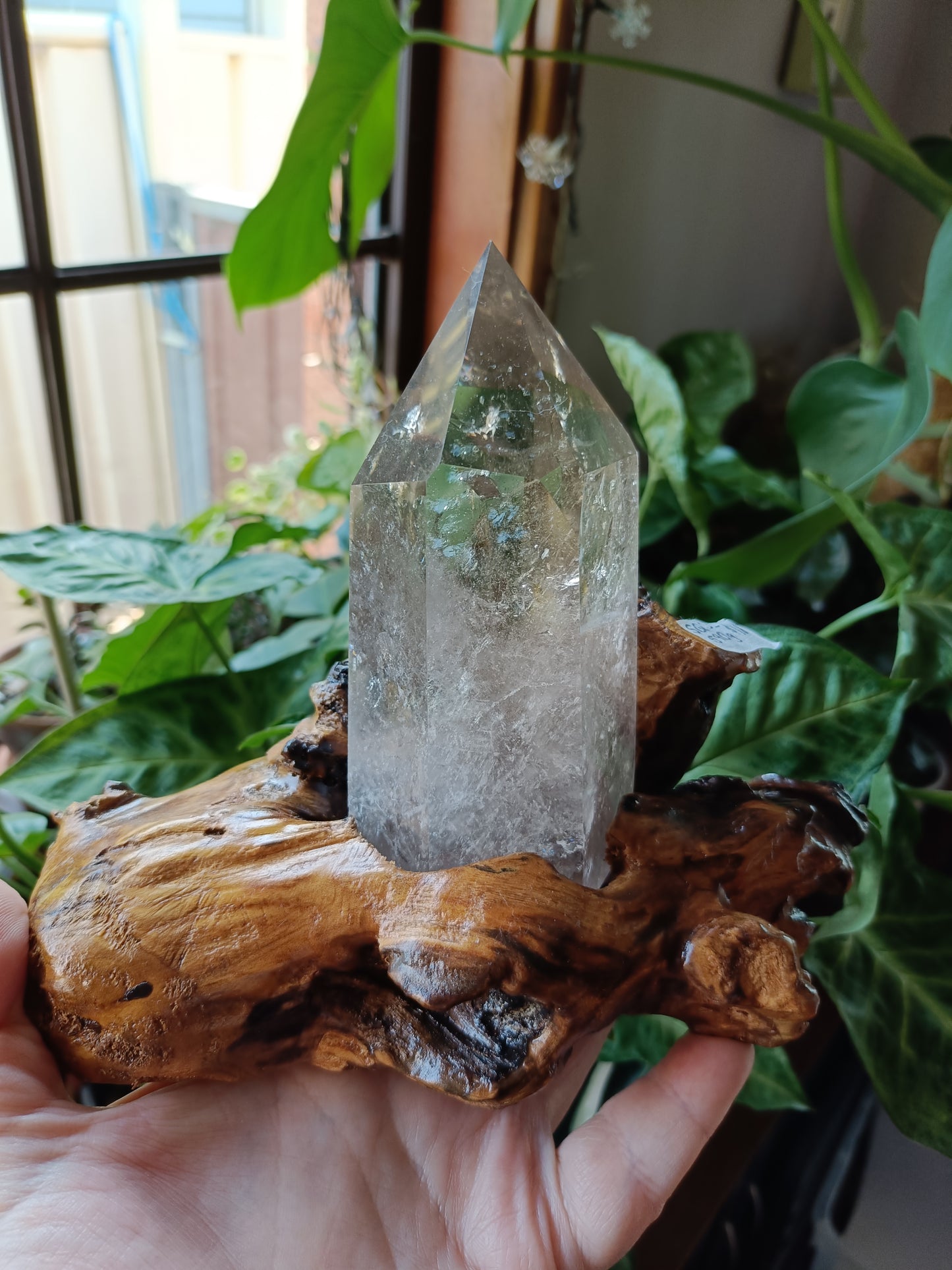 Smoky Quartz Tower + Custom Stand - 590g - High Quality