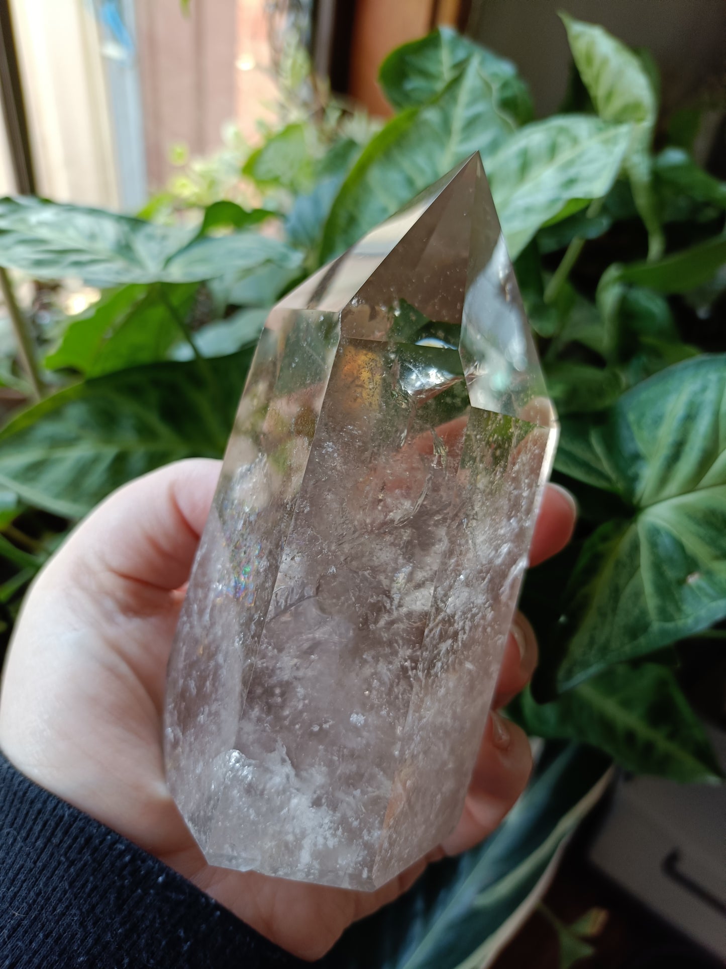 Smoky Quartz Tower + Custom Stand - 590g - High Quality