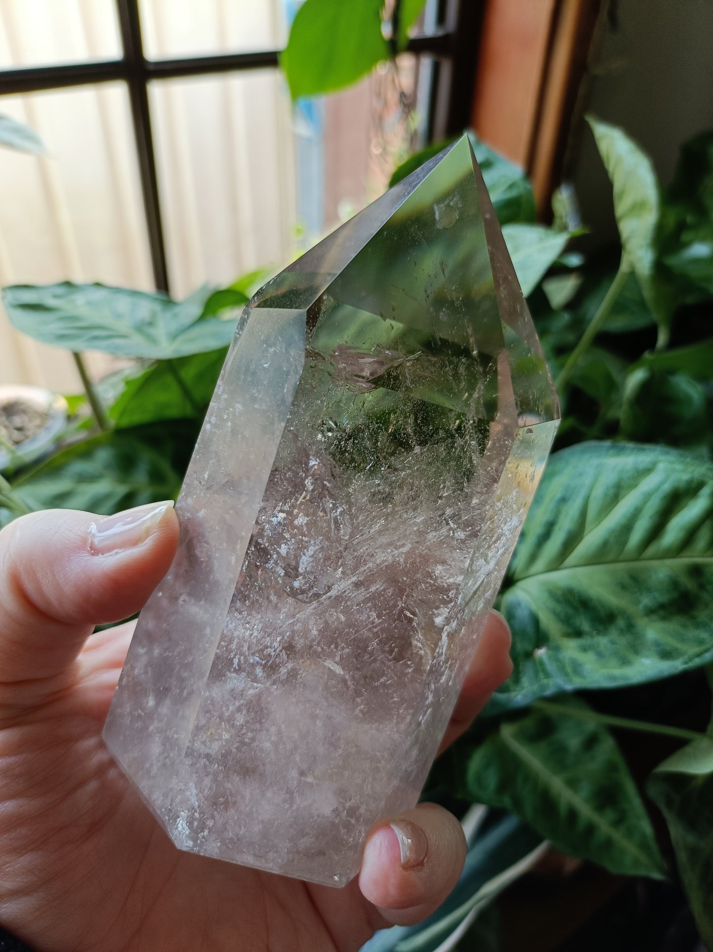 Smoky Quartz Tower + Custom Stand - 590g - High Quality