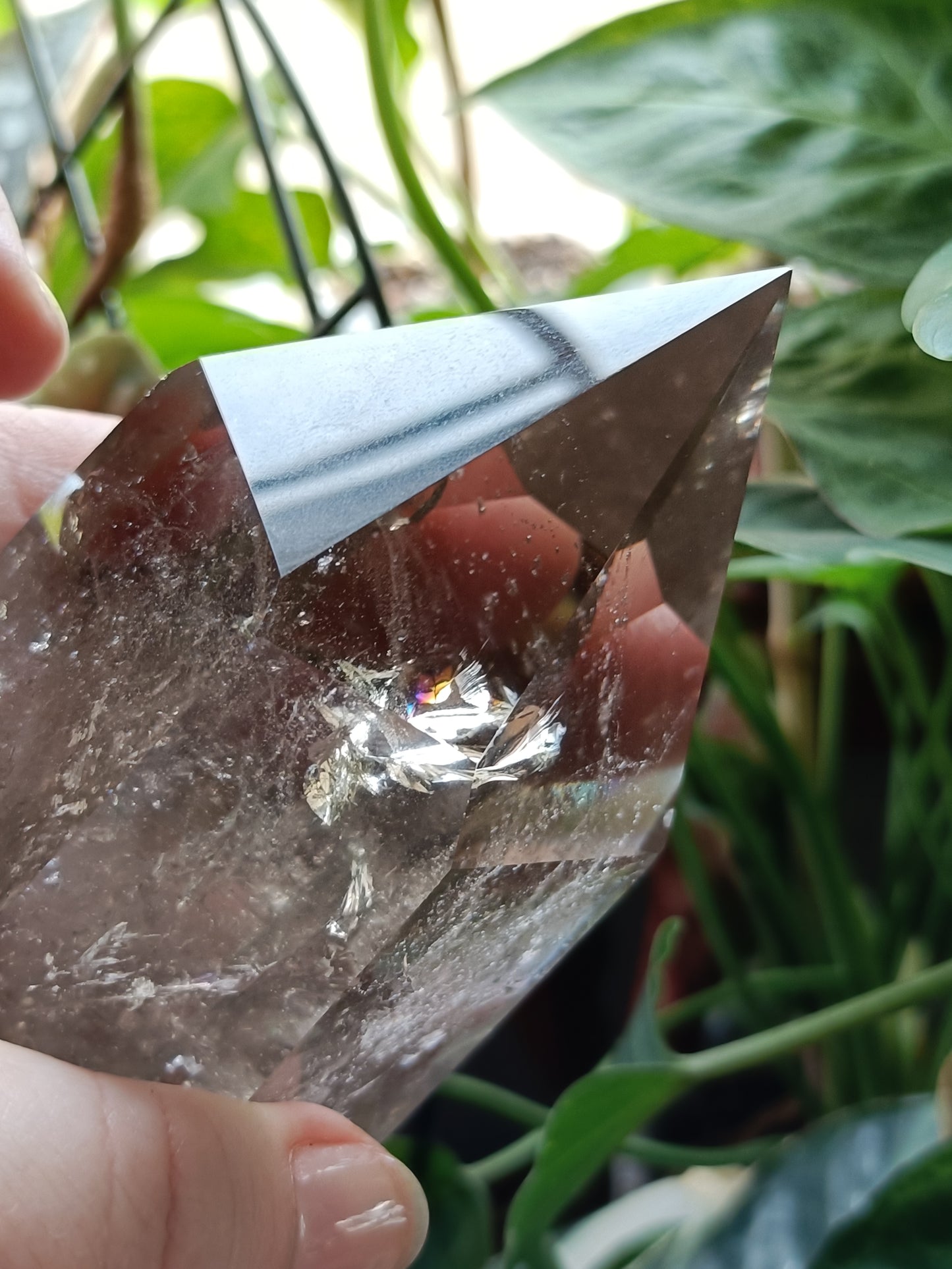 Smoky Quartz Tower + Custom Stand - 590g - High Quality