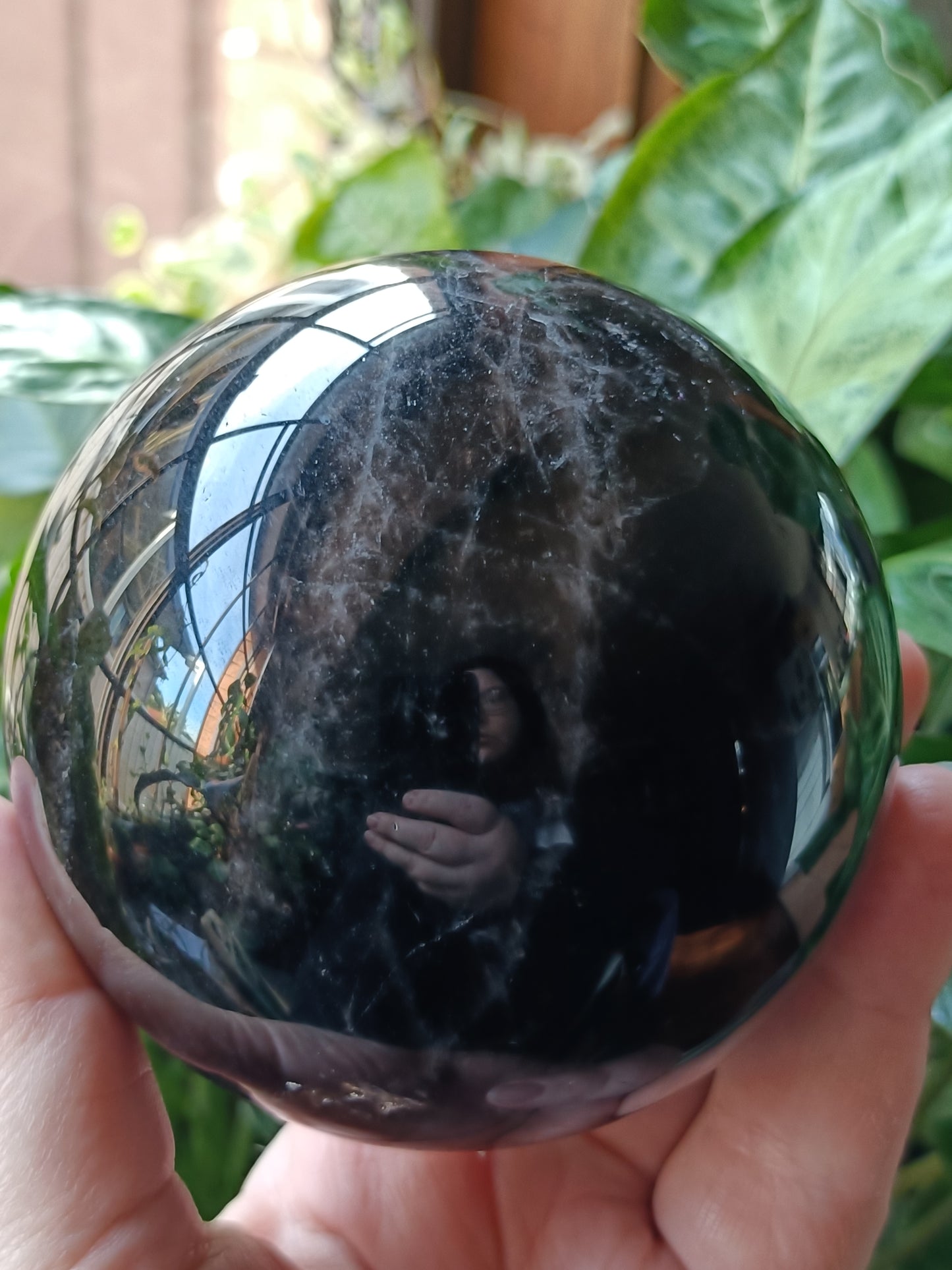 Dark Smokey Quartz Sphere - 1002g
