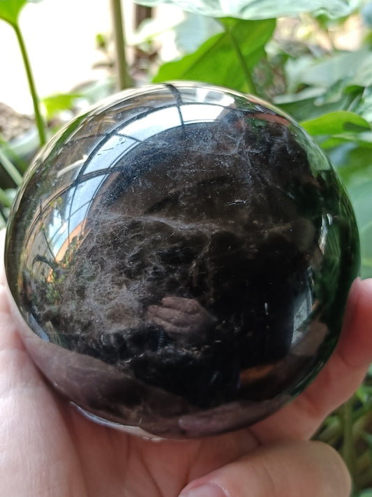 Dark Smokey Quartz Sphere - 1002g