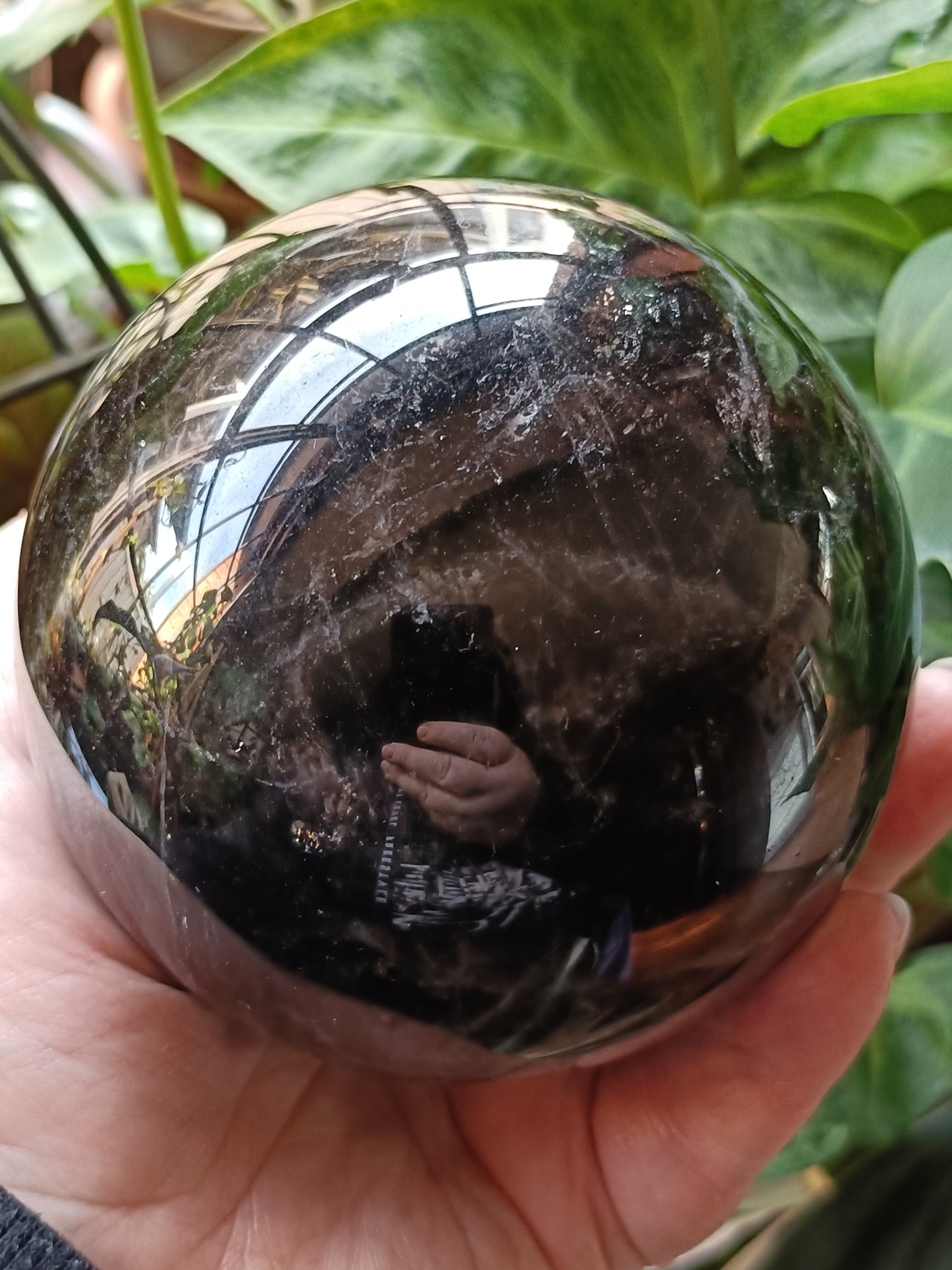 Dark Smokey Quartz Sphere - 1002g