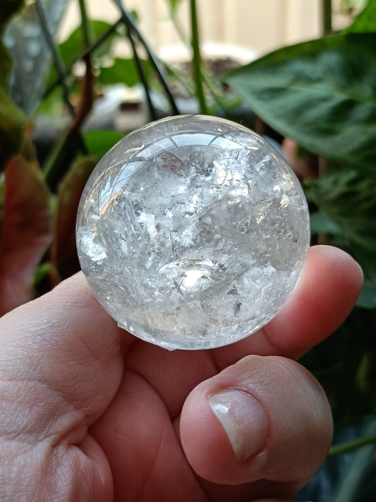 Clear Quartz Sphere with Rainbows 112g