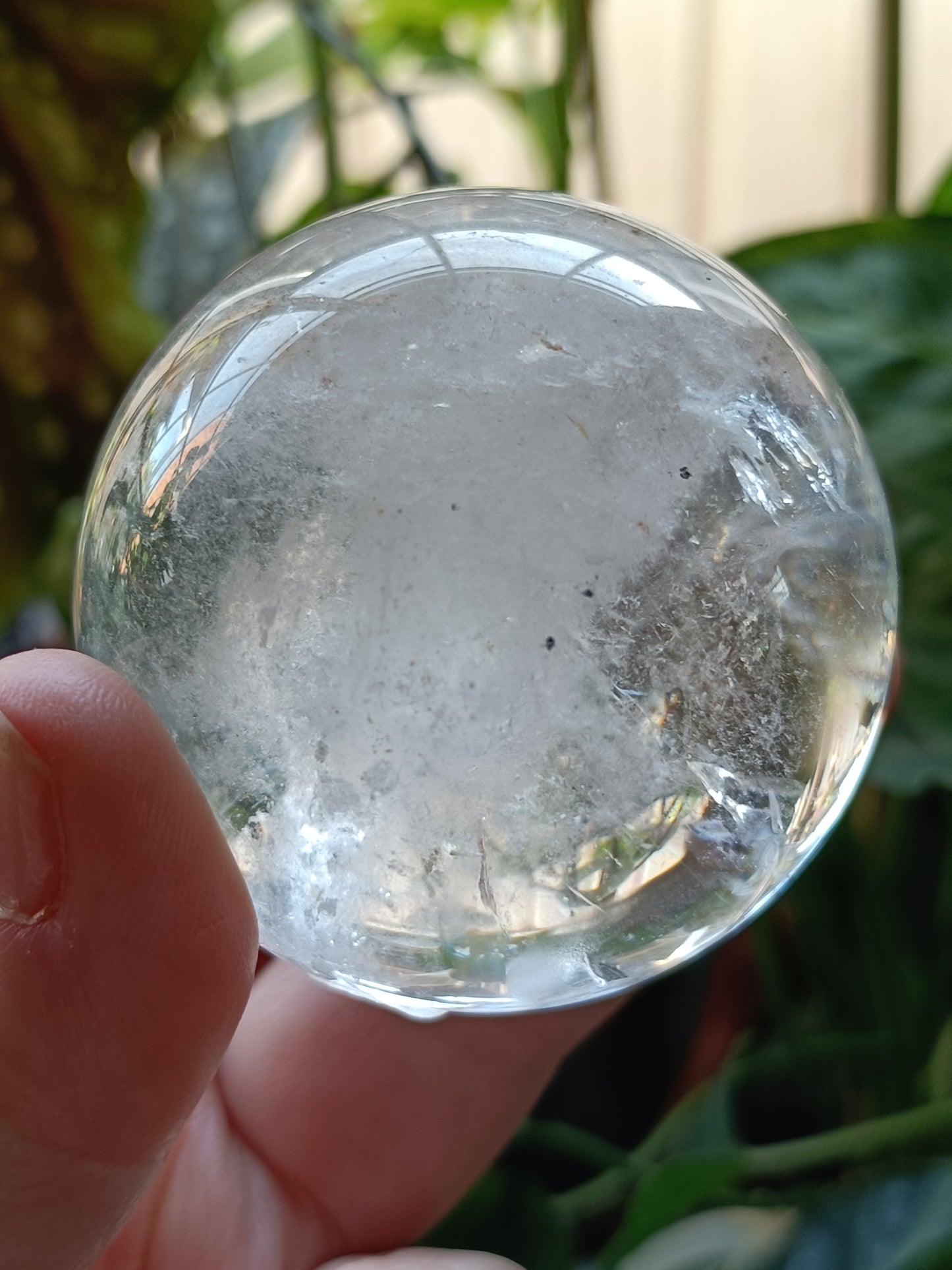 Clear Quartz Sphere with Rainbows 237grams - High Quality